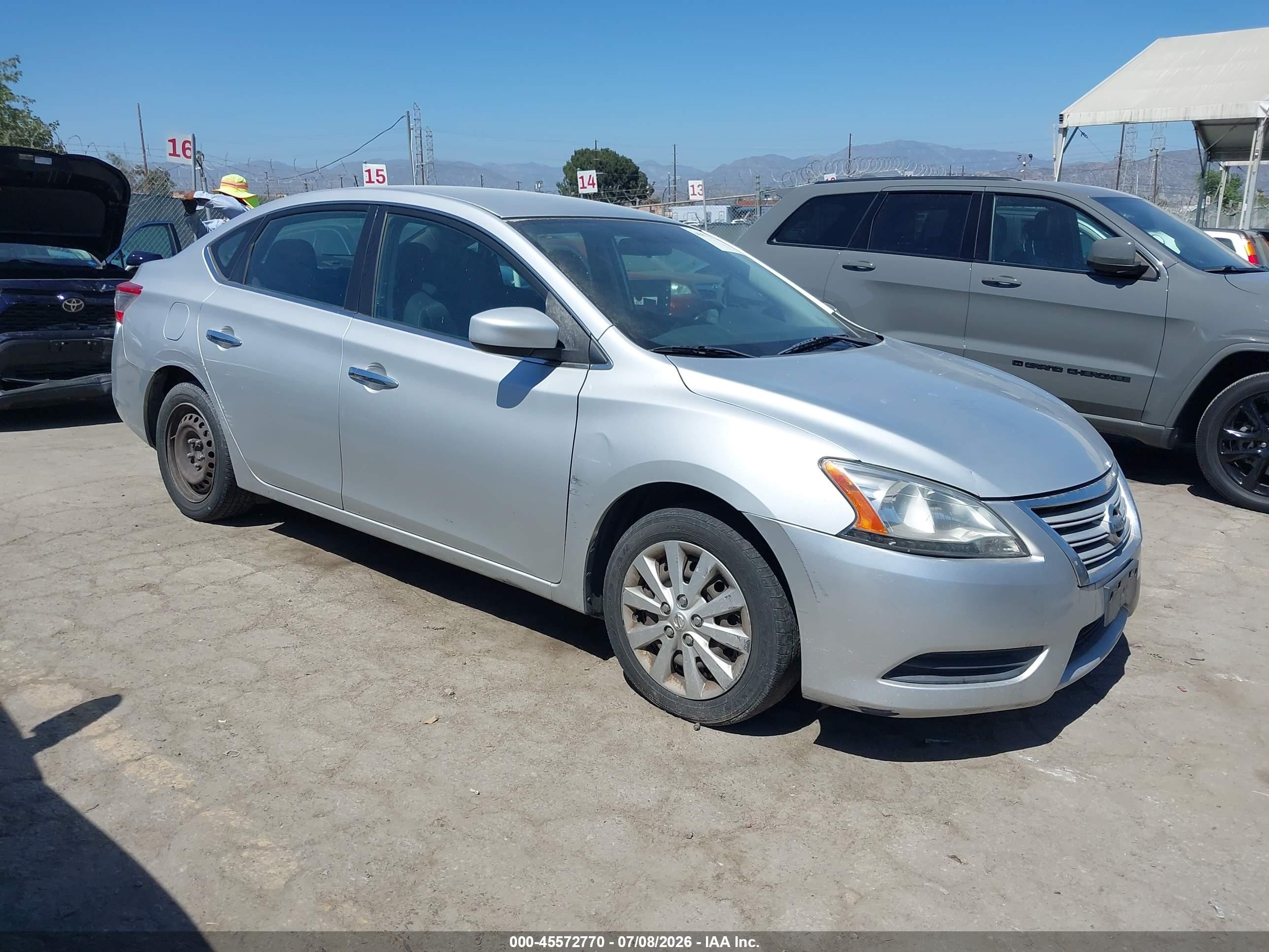 2014 Nissan Sentra Fe+ S/fe+ Sv/s/sl/sr/sv Silver vin: 3N1AB7AP8EL657211