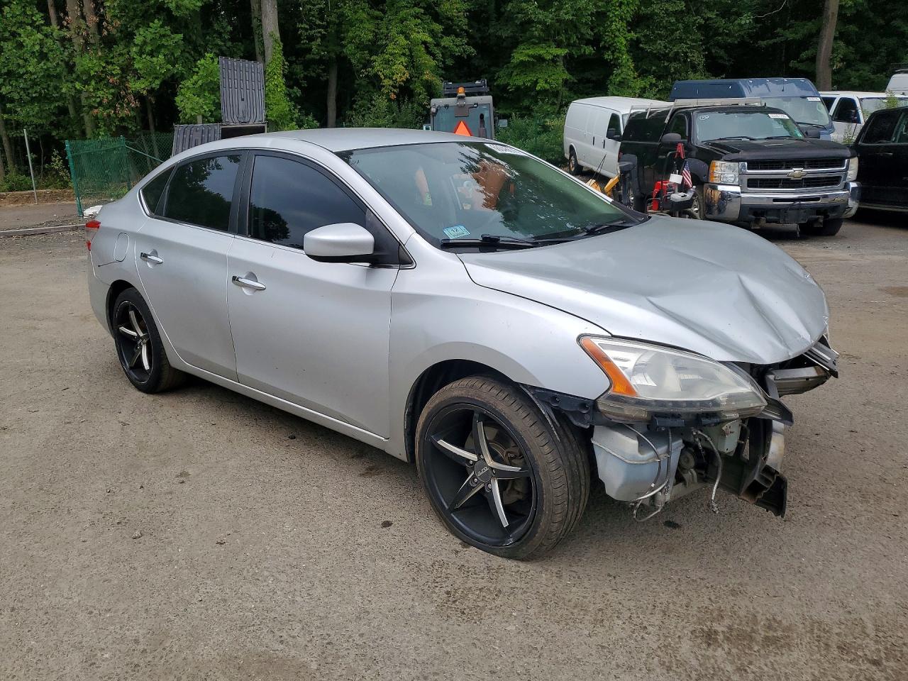 2014 Nissan Sentra Sv Silver vin: 3N1AB7AP8EL659699