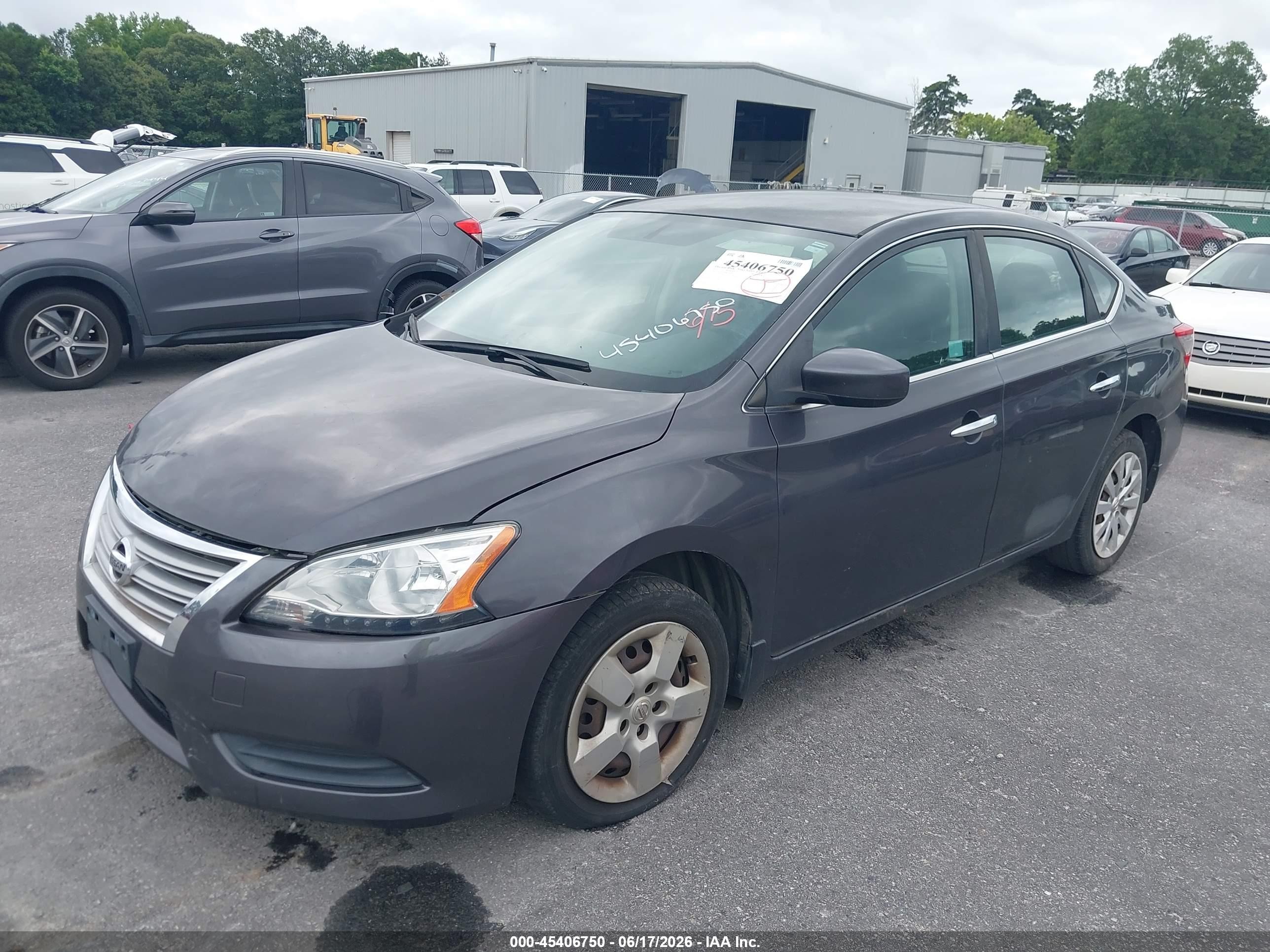 2014 Nissan Sentra   Серый vin: 3N1AB7AP8EL660657