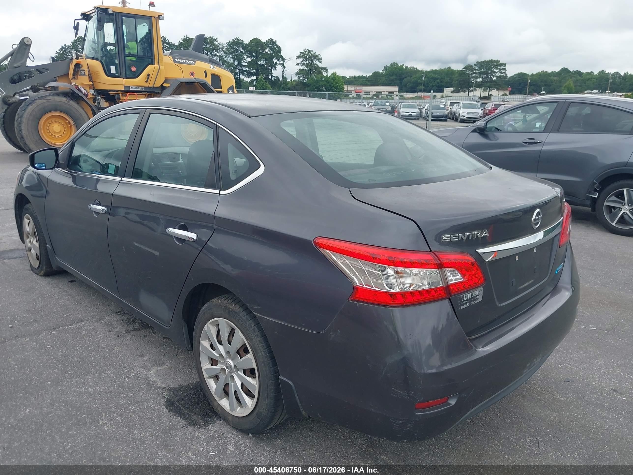 2014 Nissan Sentra   Серый vin: 3N1AB7AP8EL660657