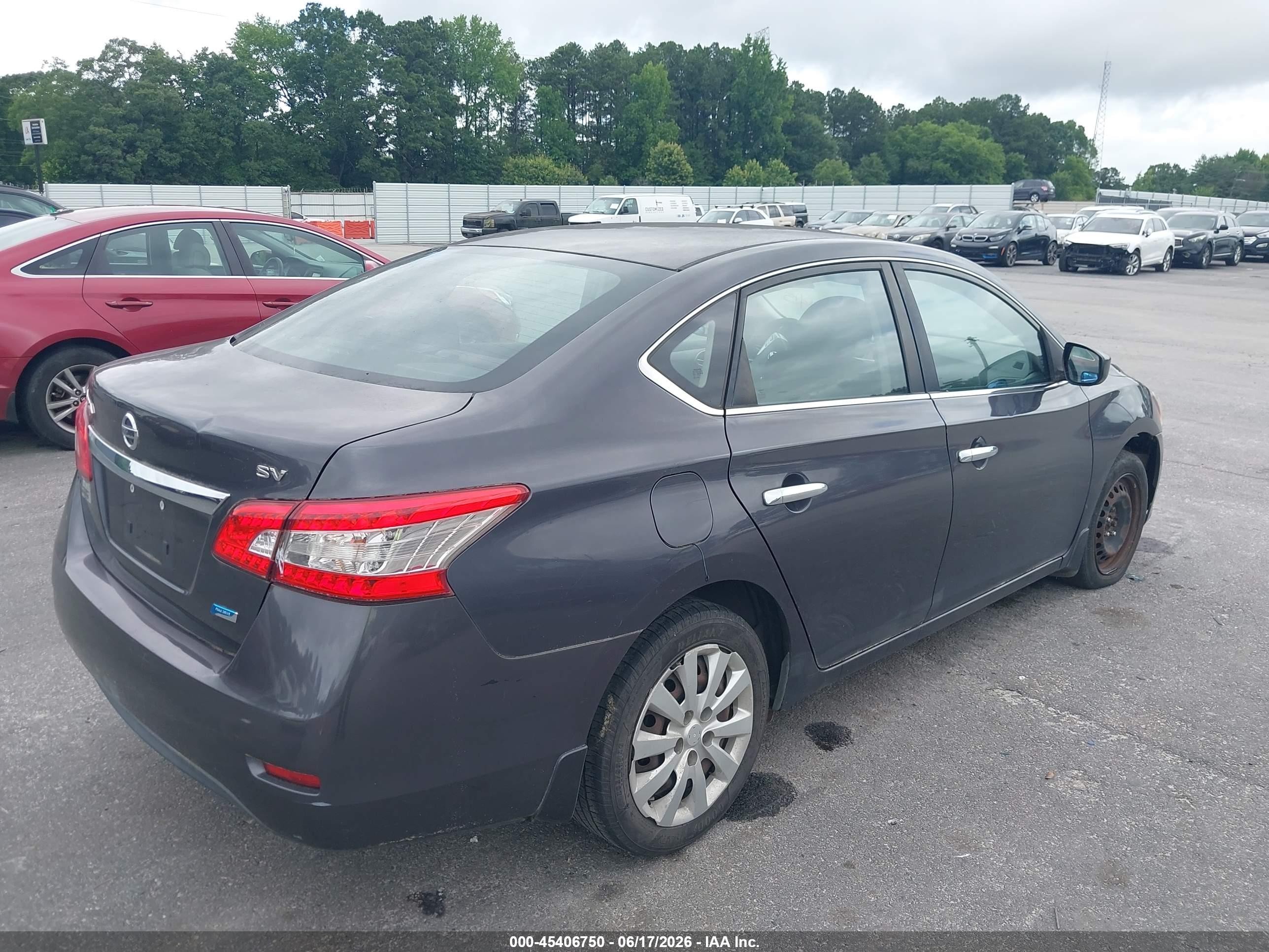 2014 Nissan Sentra   Серый vin: 3N1AB7AP8EL660657