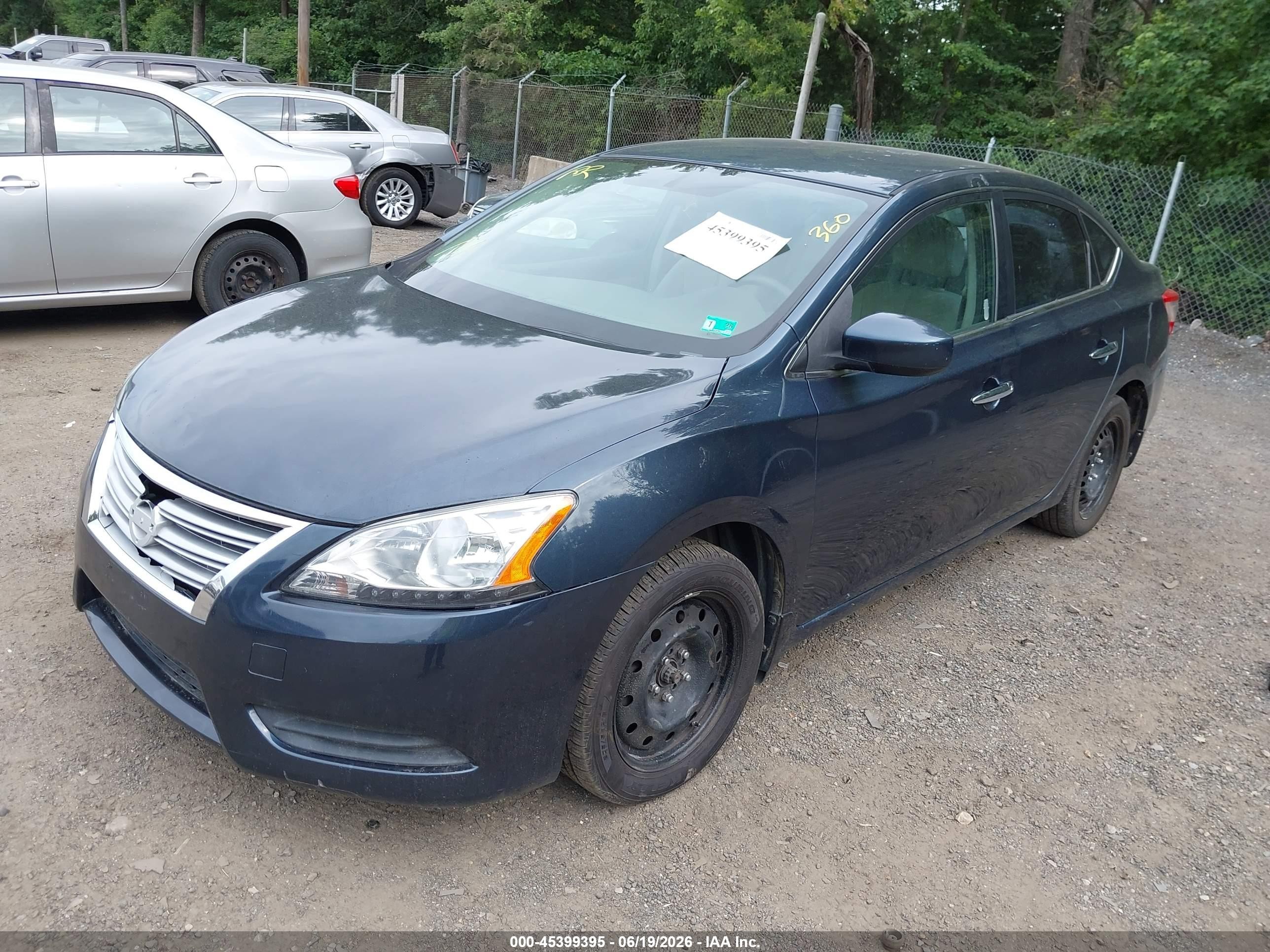 2014 Nissan Sentra S Синий vin: 3N1AB7AP8EL661372