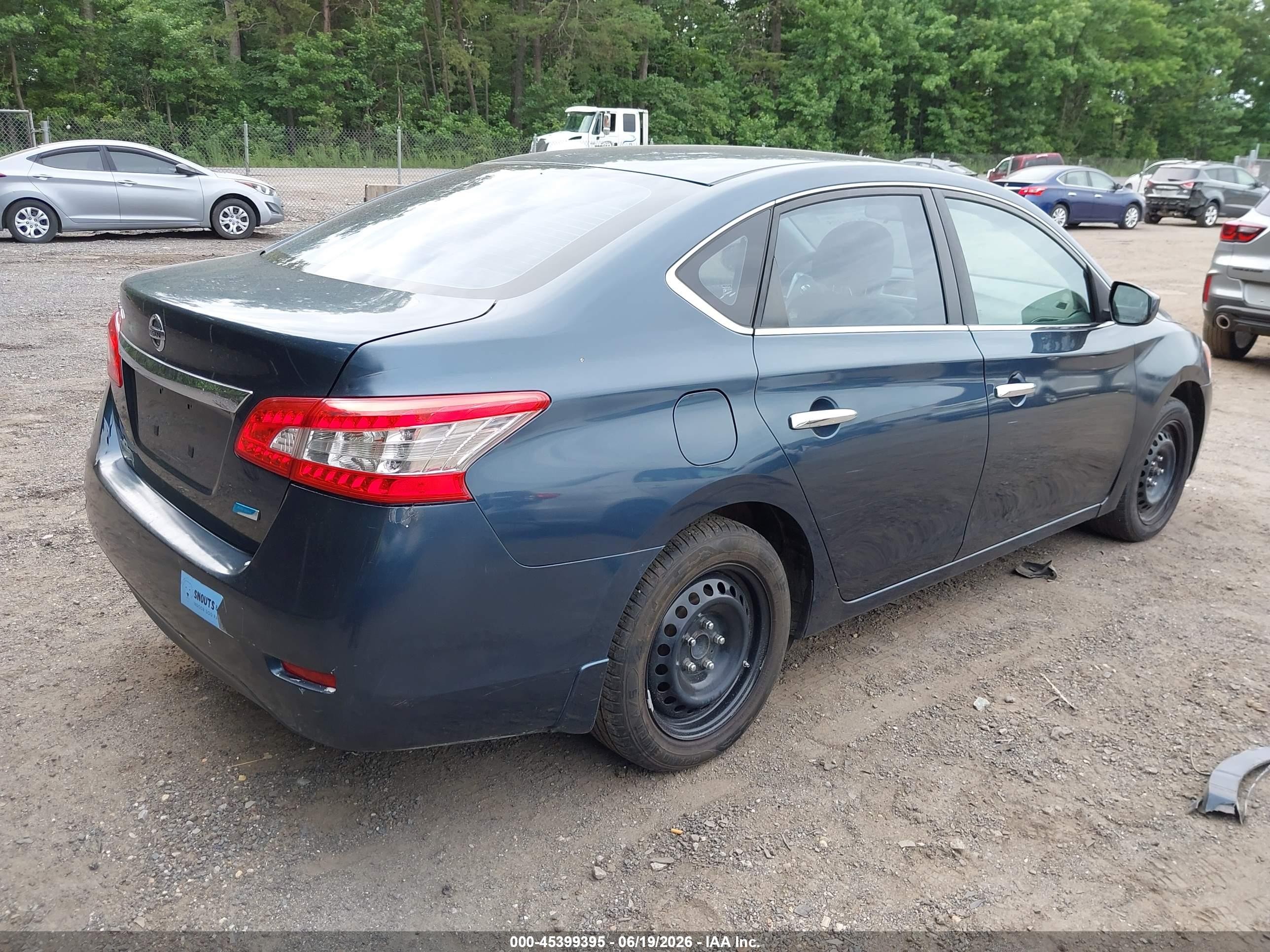 2014 Nissan Sentra S Синий vin: 3N1AB7AP8EL661372