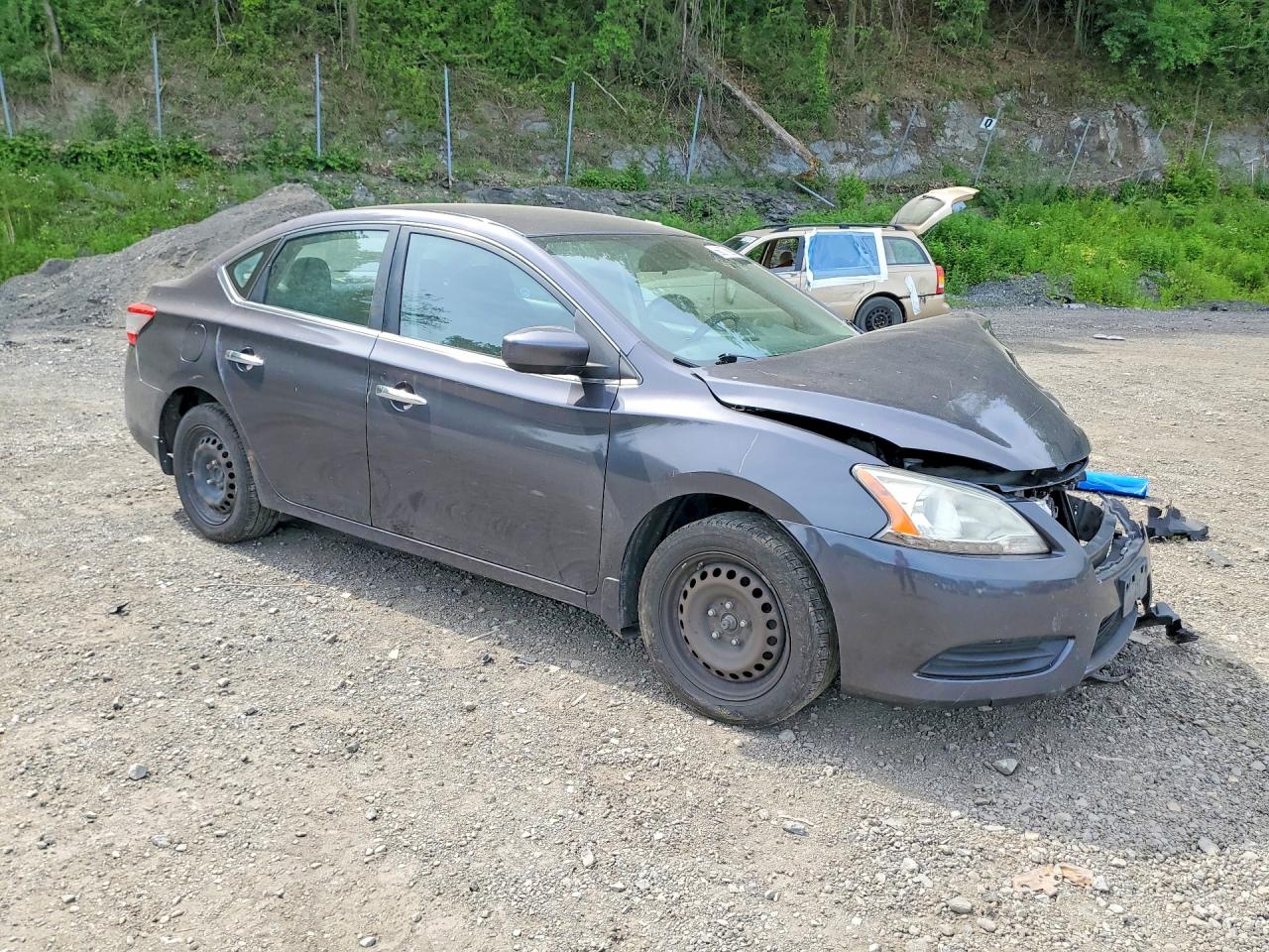 2014 Nissan Sentra Sv Gray vin: 3N1AB7AP8EL666751