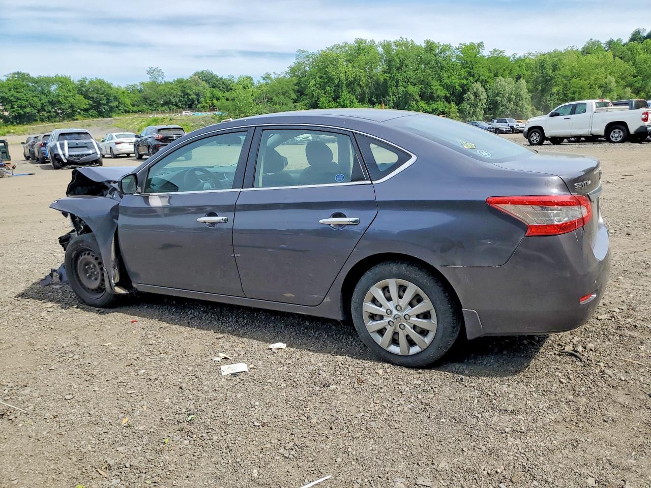 2014 Nissan Sentra Sv Gray vin: 3N1AB7AP8EL666751