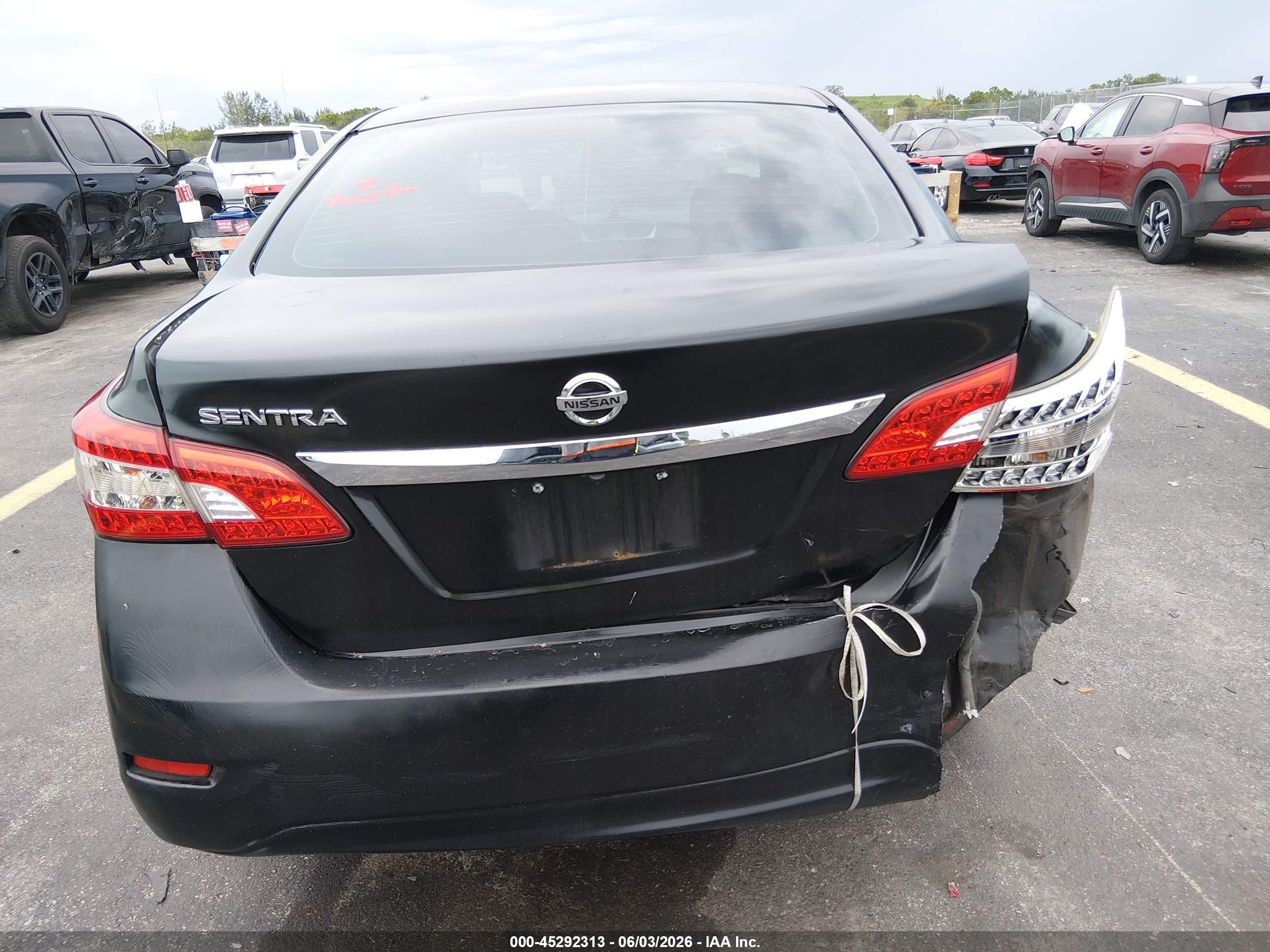 2014 Nissan Sentra Fe+ S/fe+ Sv/s/sl/sr/sv Black vin: 3N1AB7AP8EL670346