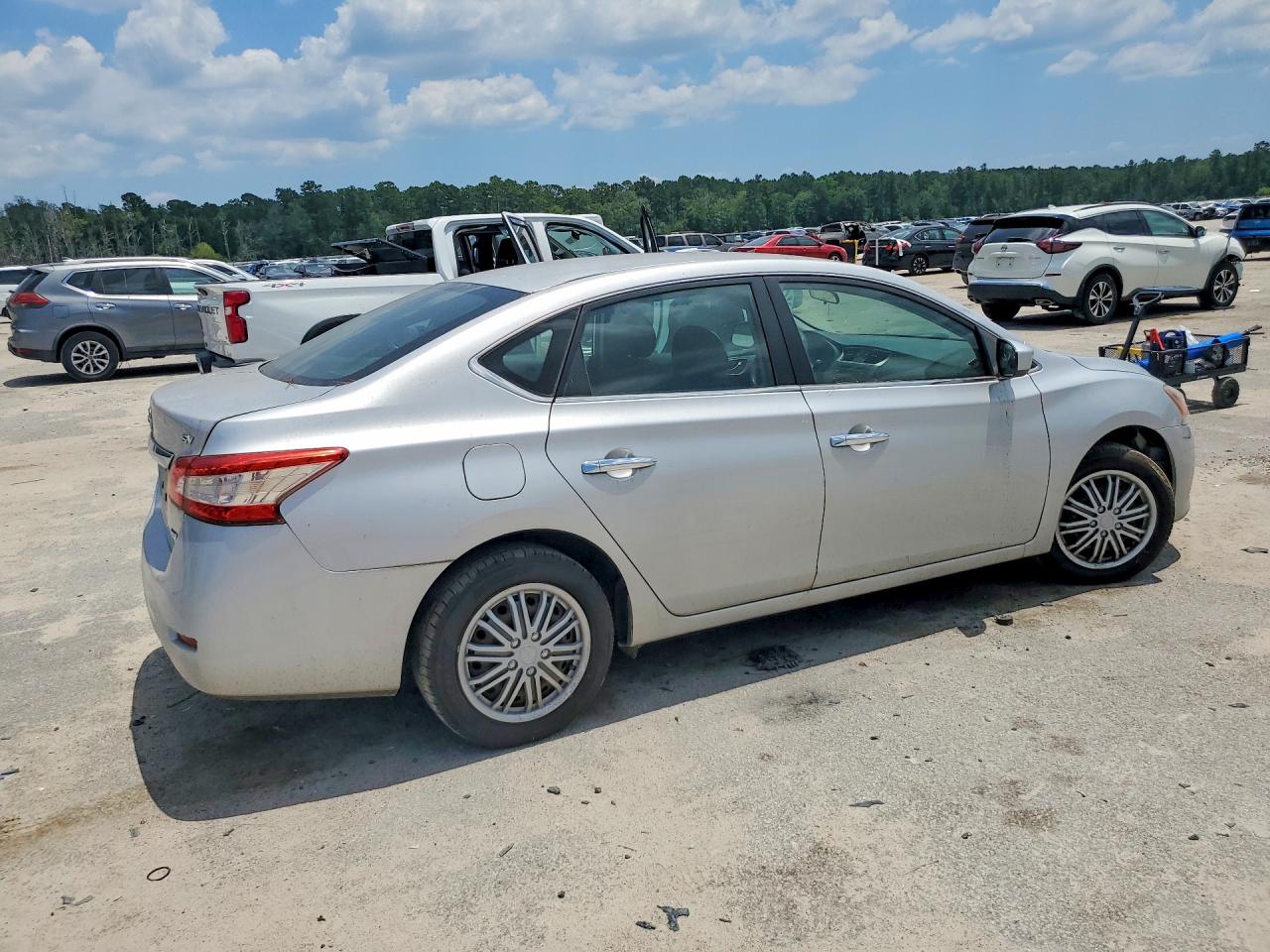2014 Nissan Sentra Sv Silver vin: 3N1AB7AP8EL672694