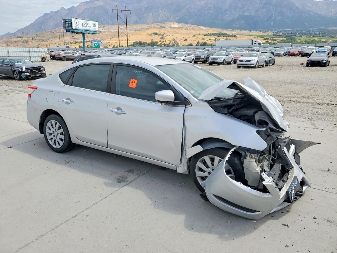 2014 Nissan Sentra Sv Silver vin: 3N1AB7AP8EL674154