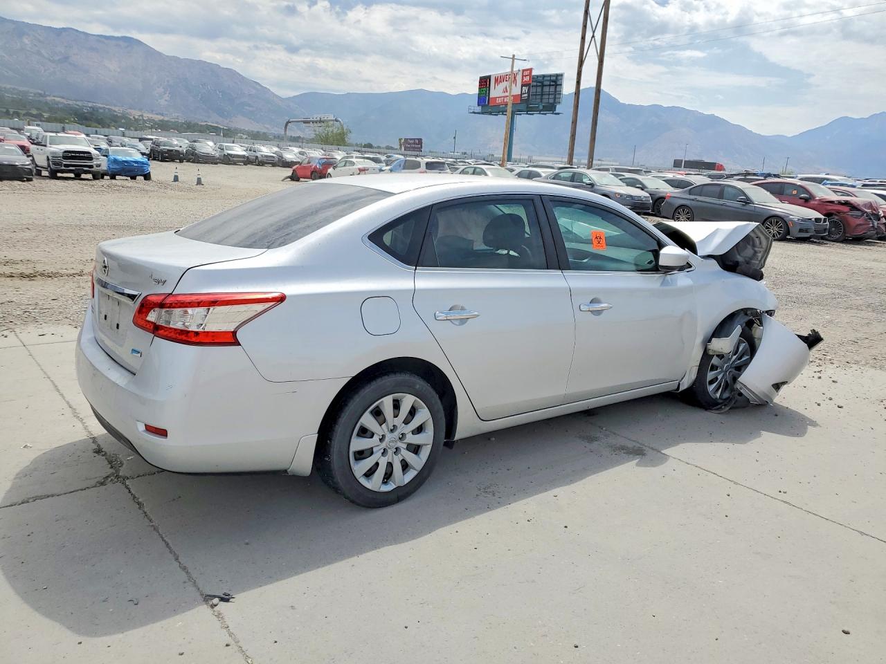 2014 Nissan Sentra Sv Silver vin: 3N1AB7AP8EL674154