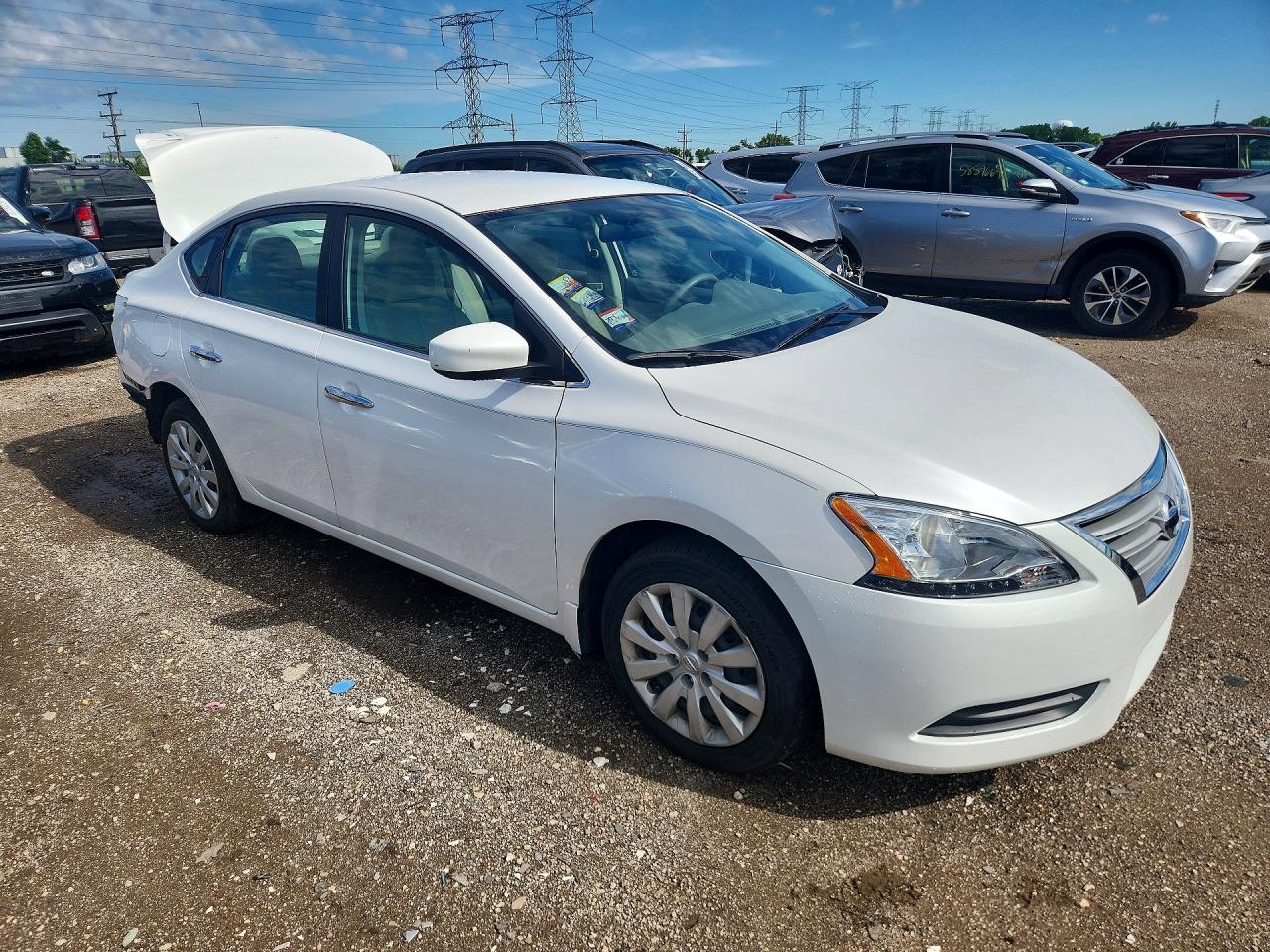 2014 Nissan Sentra S Белый vin: 3N1AB7AP8EL678267