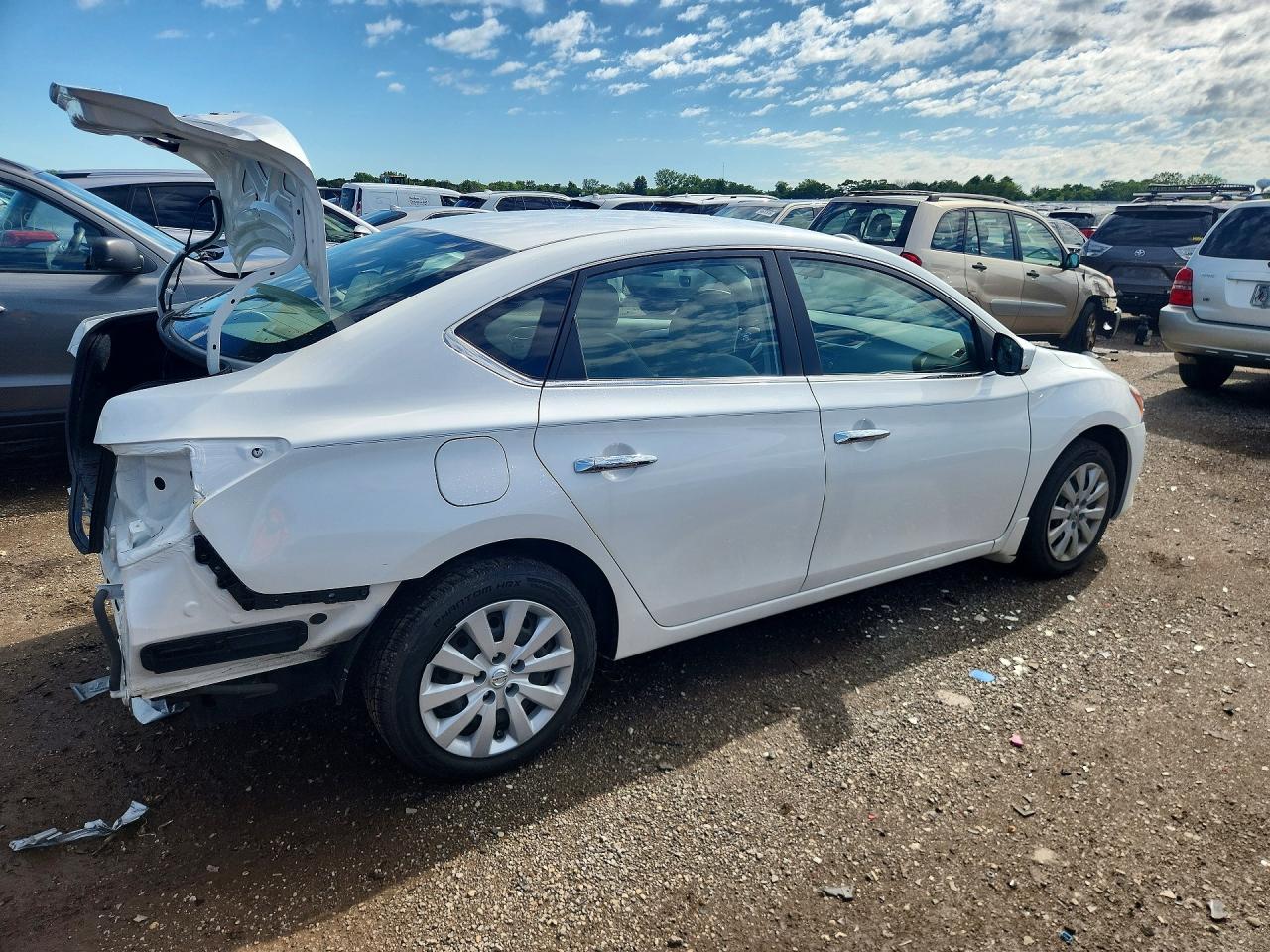 2014 Nissan Sentra S Белый vin: 3N1AB7AP8EL678267