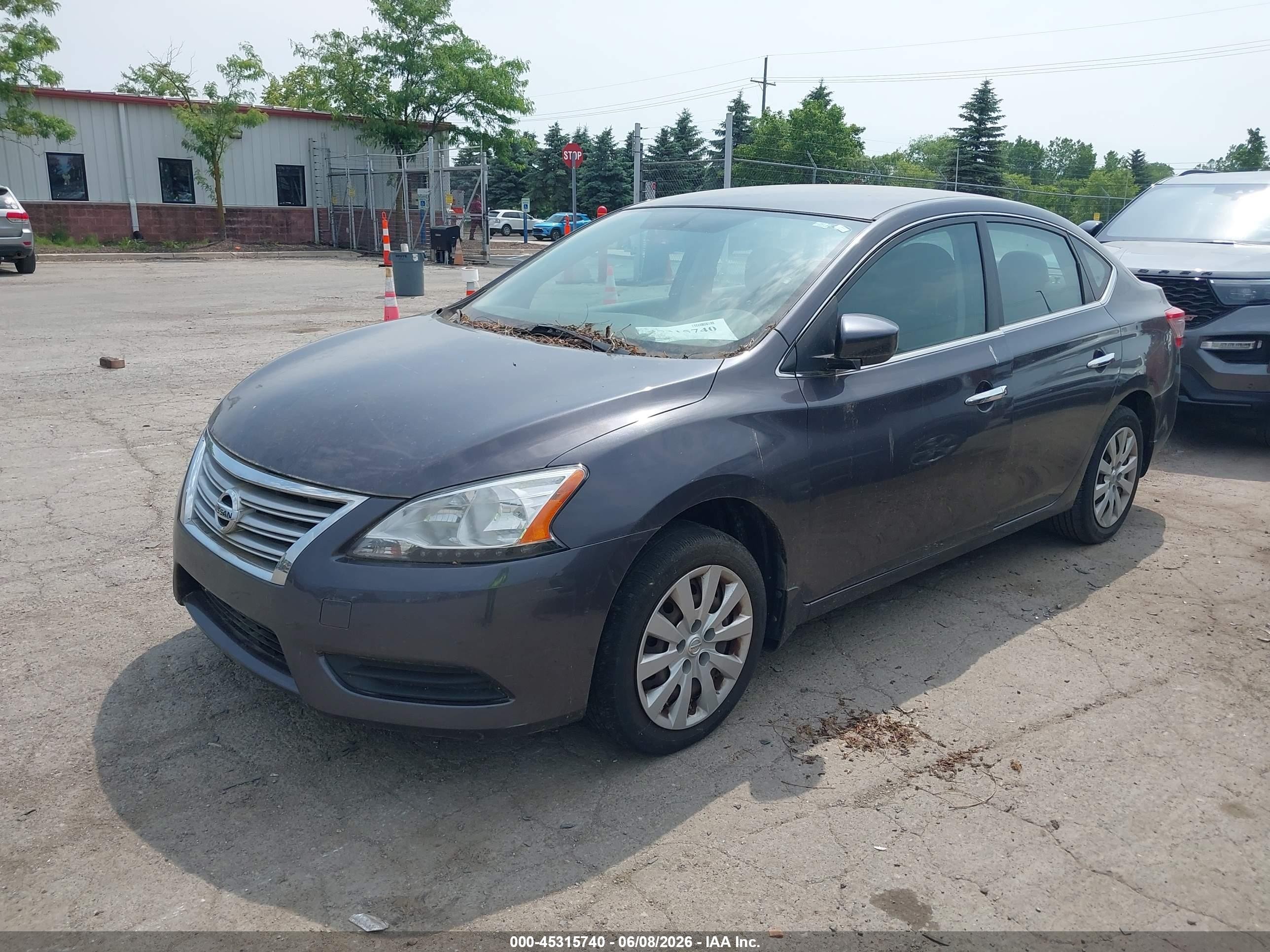 2014 Nissan Sentra S Gray vin: 3N1AB7AP8EL679080