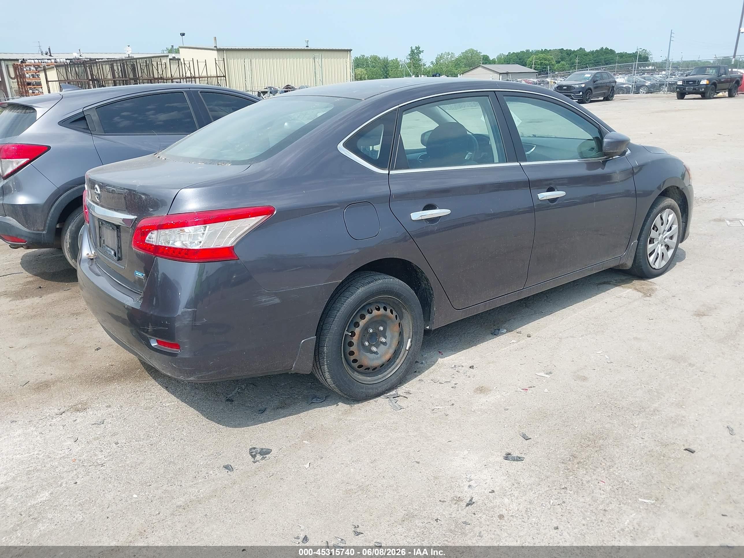2014 Nissan Sentra S Gray vin: 3N1AB7AP8EL679080