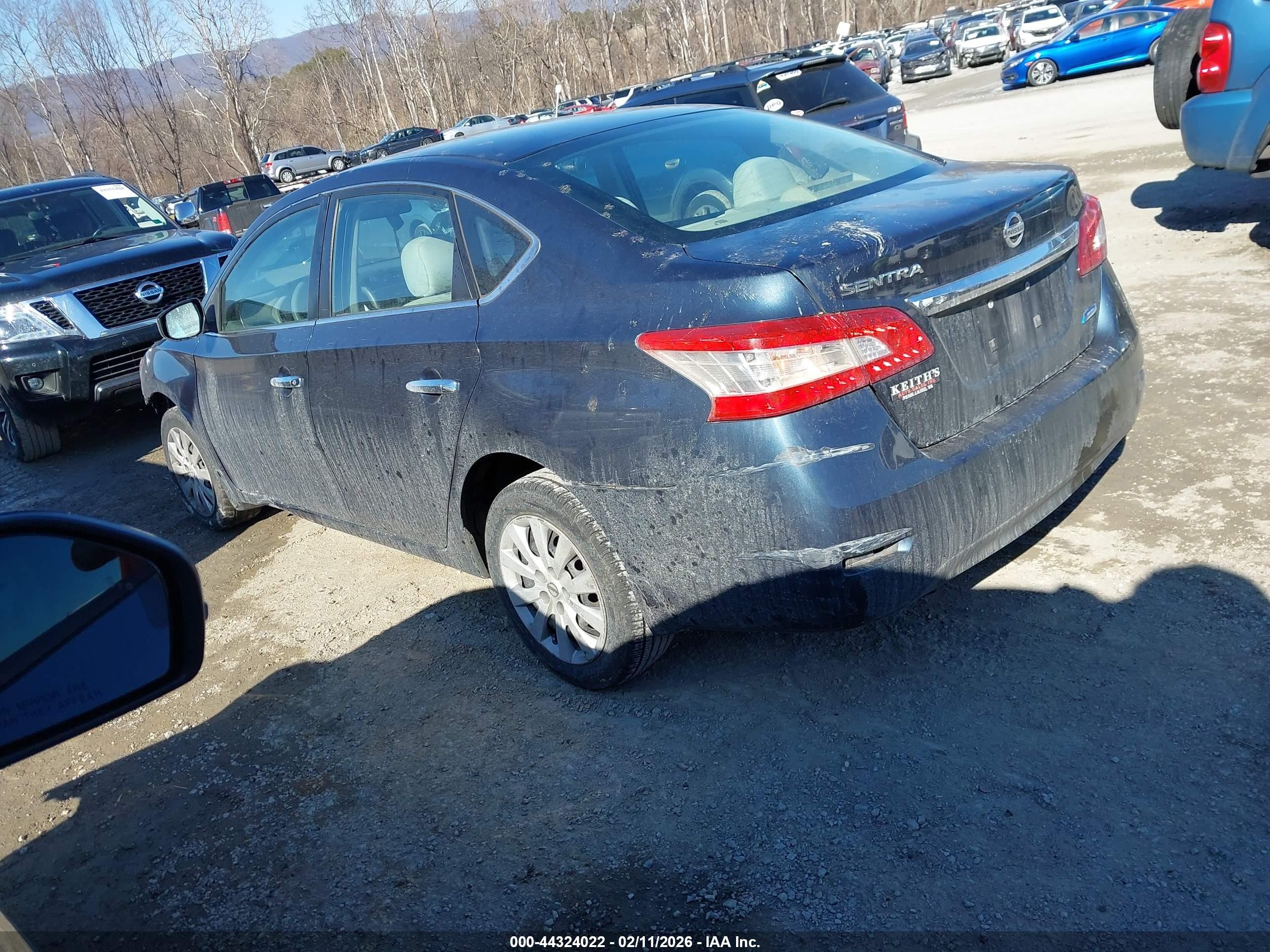 2014 Nissan Sentra S Blue vin: 3N1AB7AP8EL686949