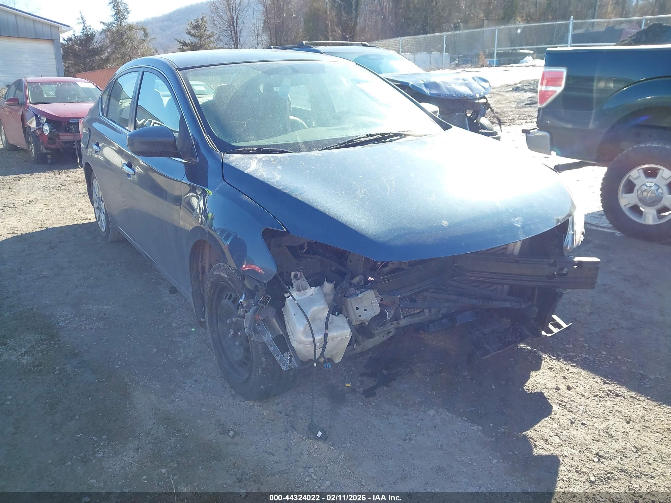 2014 Nissan Sentra S Blue vin: 3N1AB7AP8EL686949