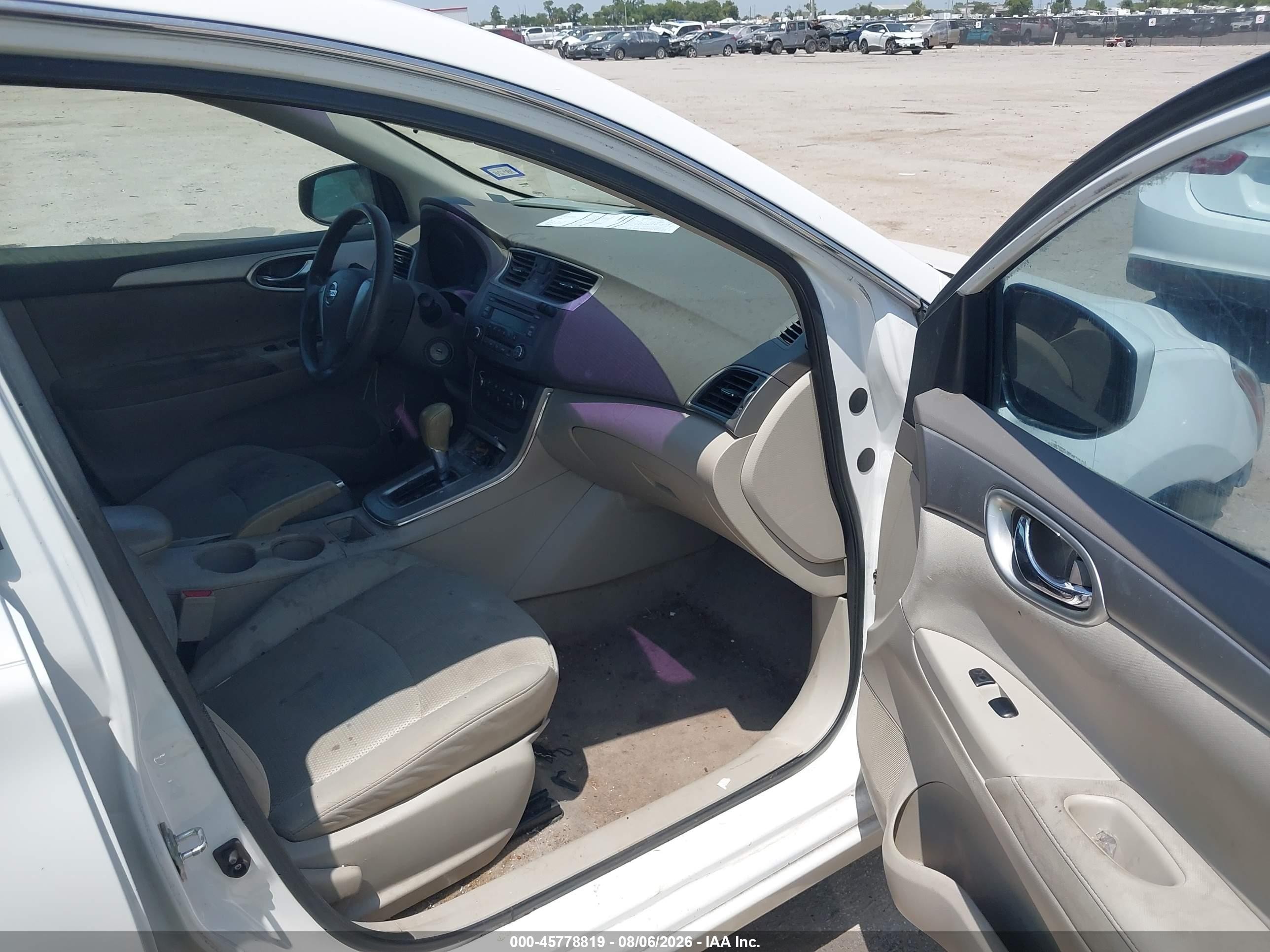 2014 Nissan Sentra S White vin: 3N1AB7AP8EL687051