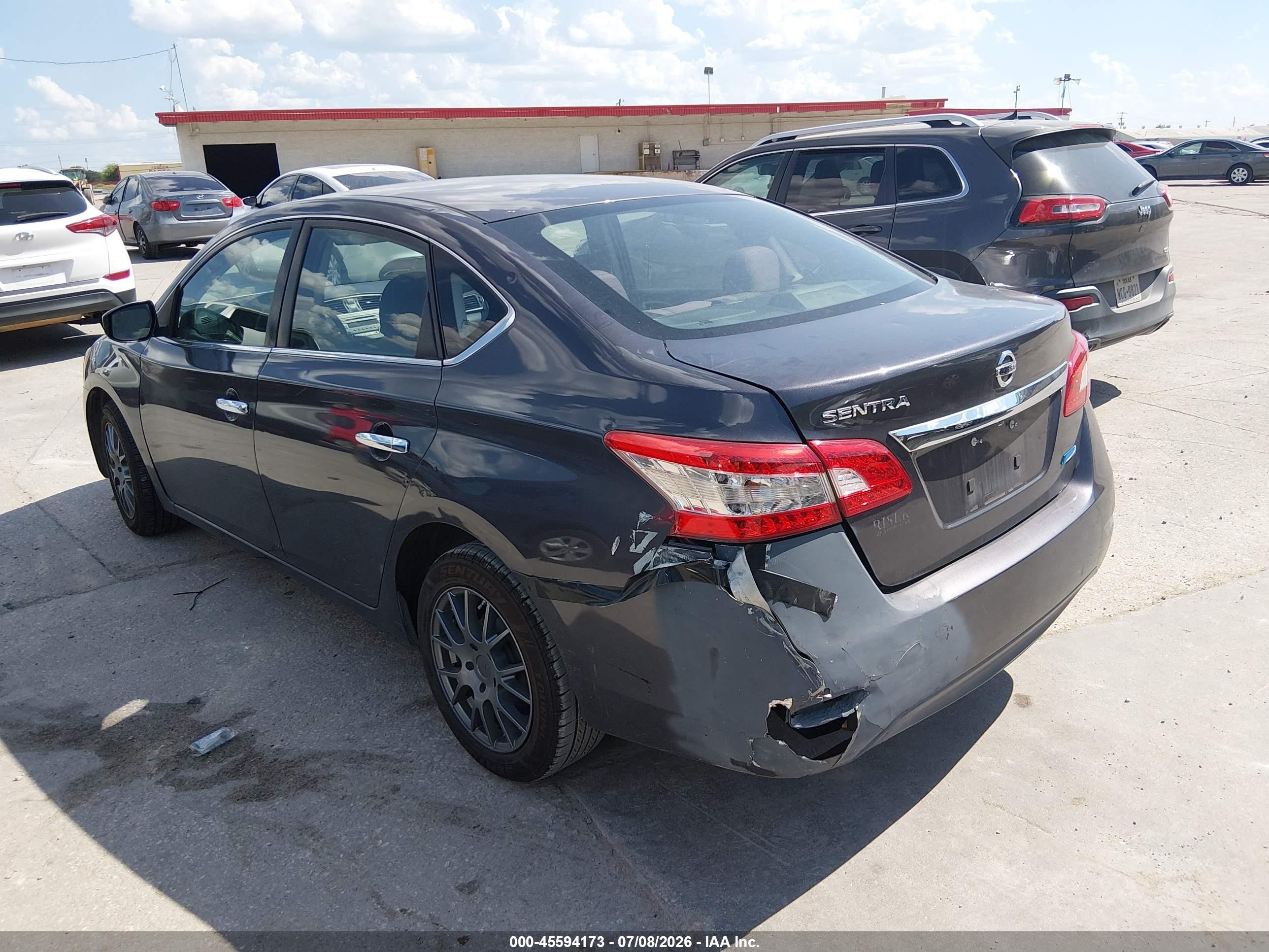 2014 Nissan Sentra S Gray vin: 3N1AB7AP8EL689933