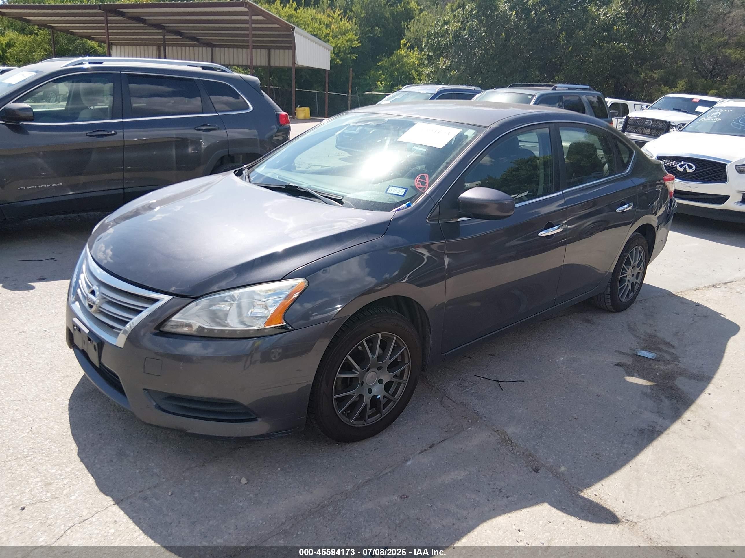 2014 Nissan Sentra S Gray vin: 3N1AB7AP8EL689933