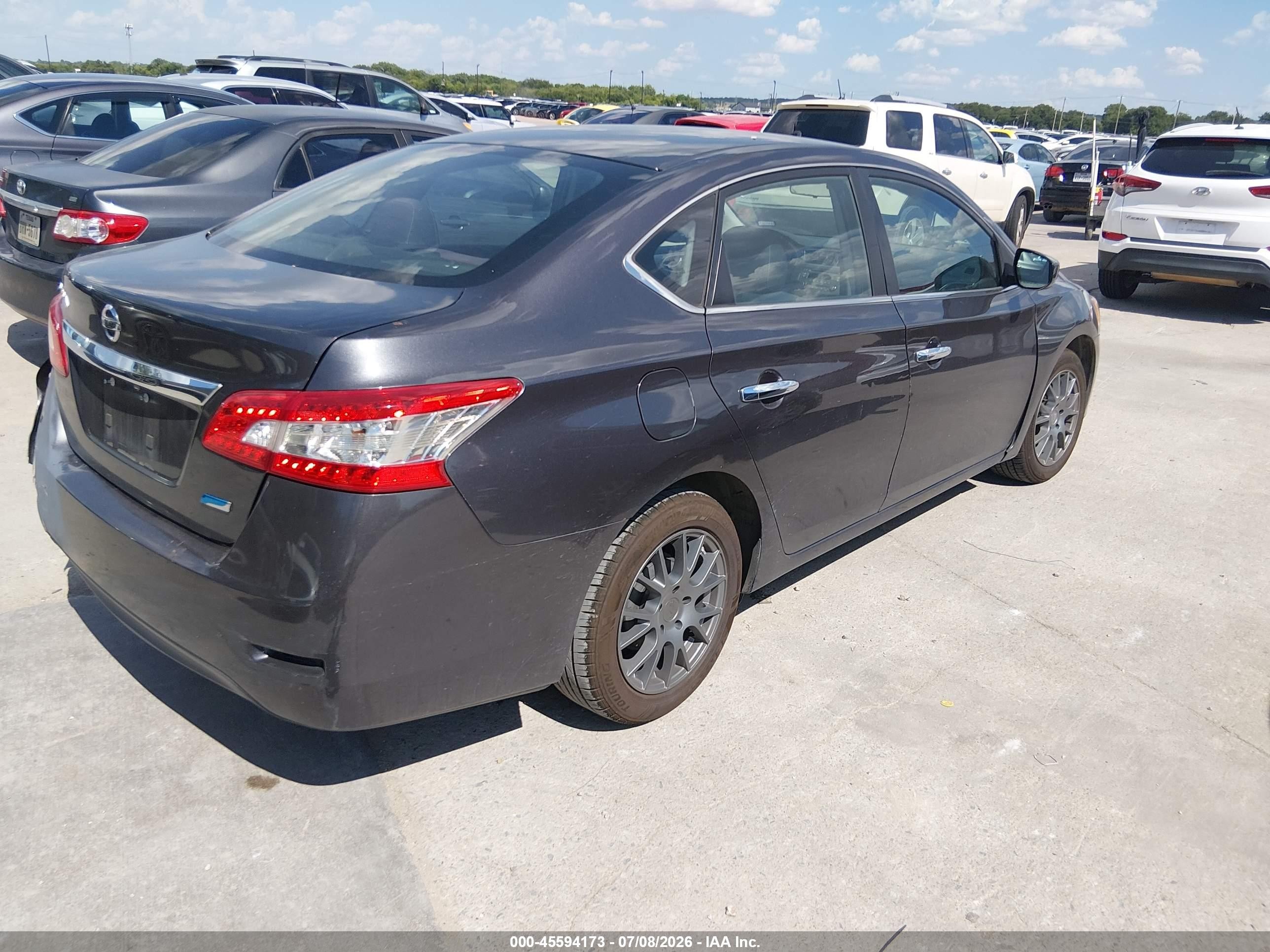 2014 Nissan Sentra S Gray vin: 3N1AB7AP8EL689933