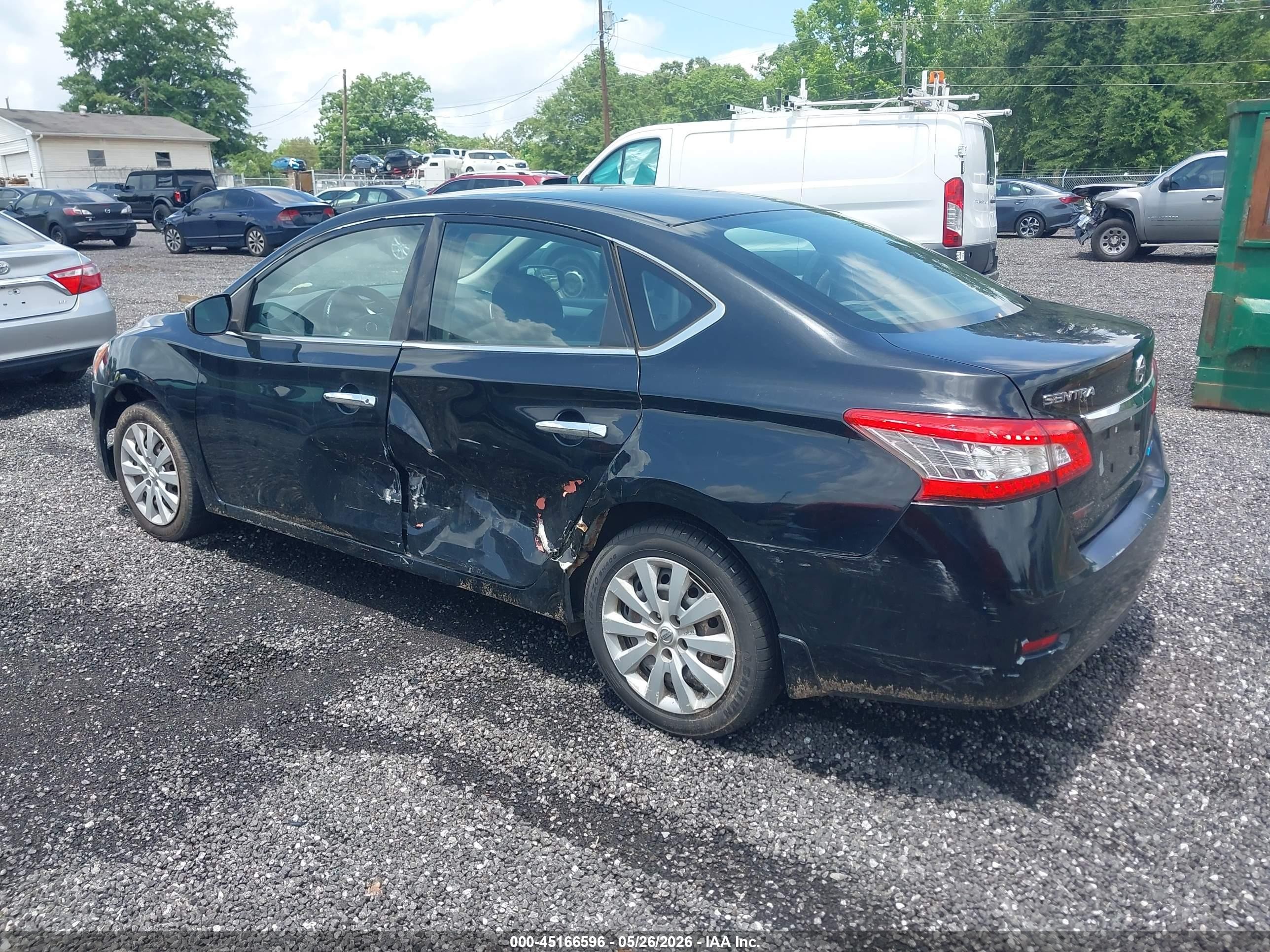 2014 Nissan Sentra Sv Black vin: 3N1AB7AP8EL697837