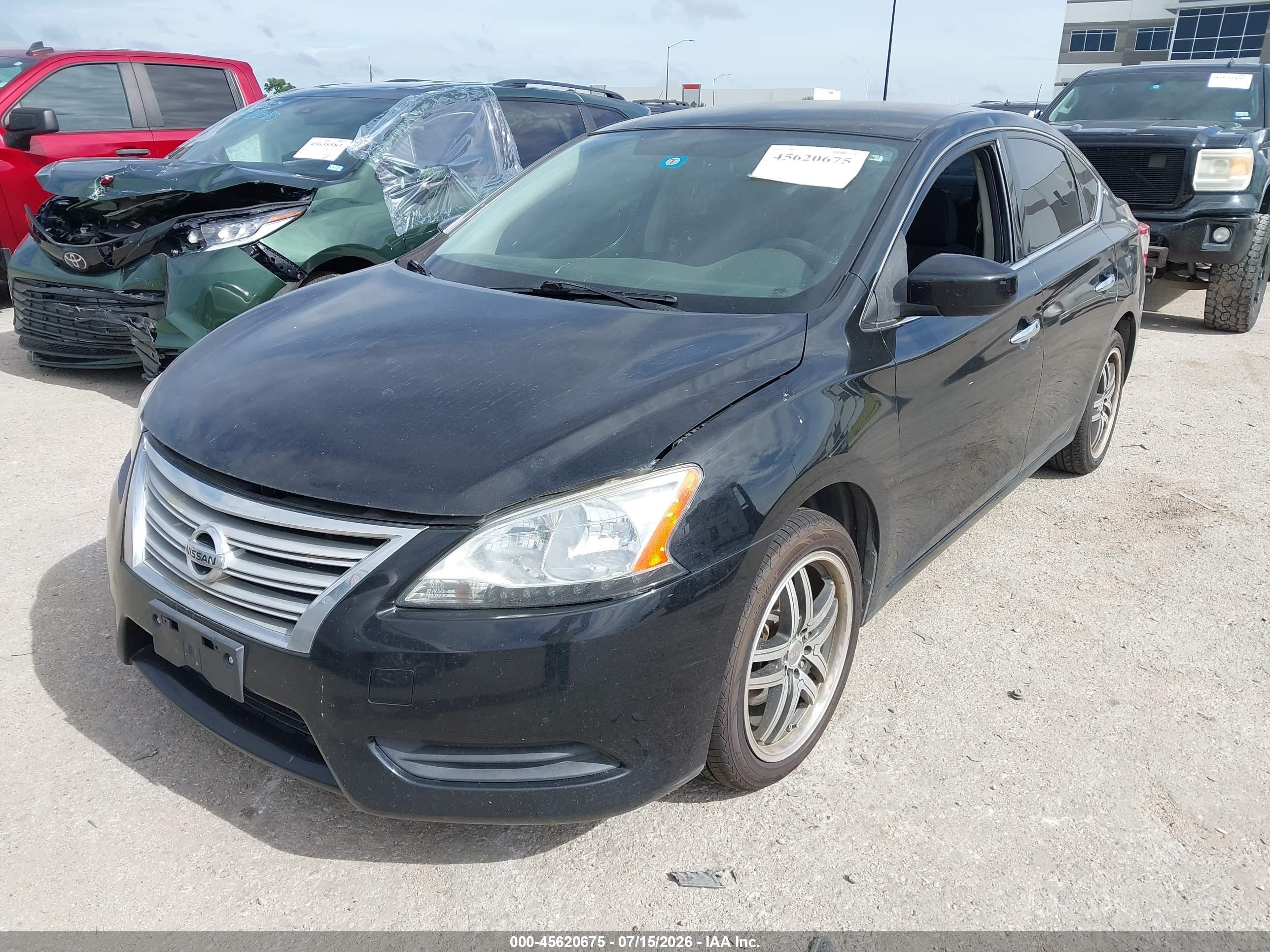 2014 Nissan Sentra S Черный vin: 3N1AB7AP8EY208419