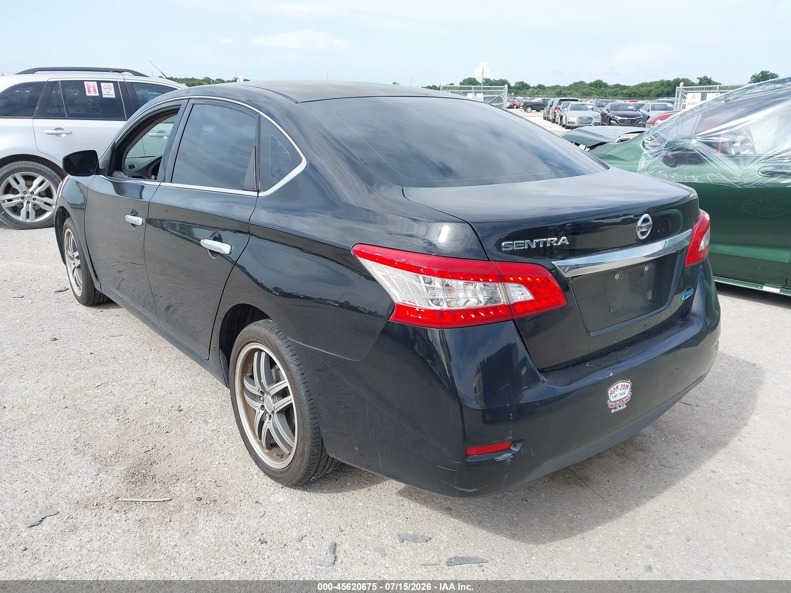 2014 Nissan Sentra S Черный vin: 3N1AB7AP8EY208419