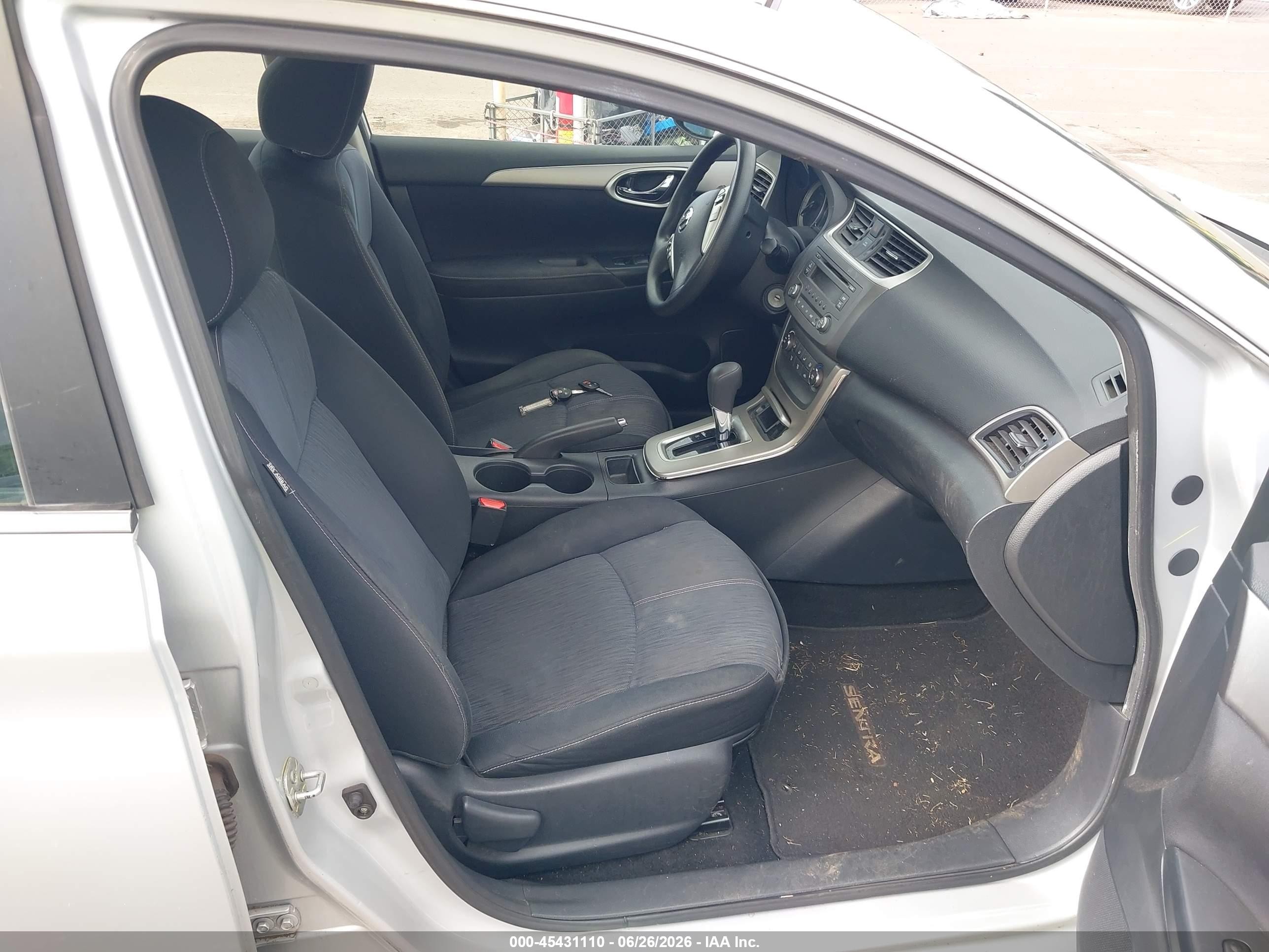 2014 Nissan Sentra Fe+ S/fe+ Sv/s/sl/sr/sv Silver vin: 3N1AB7AP8EY213765