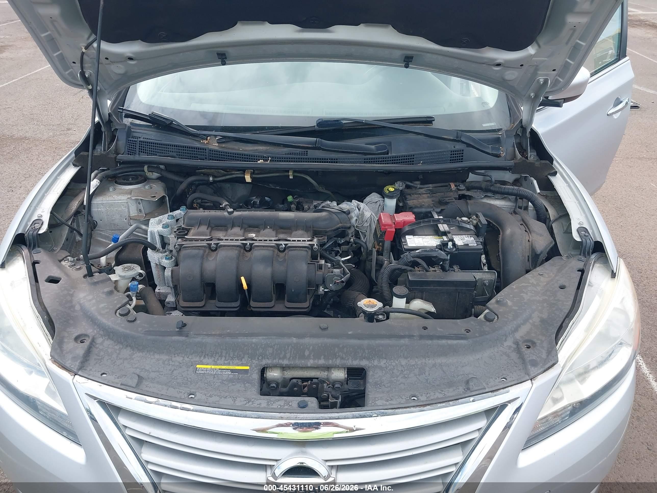 2014 Nissan Sentra Fe+ S/fe+ Sv/s/sl/sr/sv Silver vin: 3N1AB7AP8EY213765