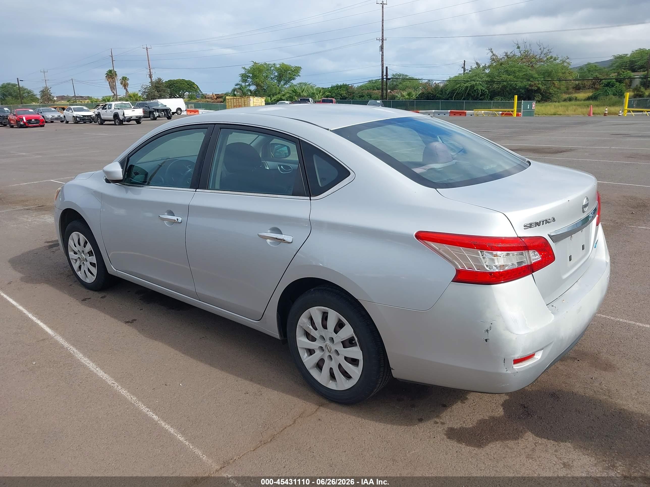 2014 Nissan Sentra Fe+ S/fe+ Sv/s/sl/sr/sv Silver vin: 3N1AB7AP8EY213765