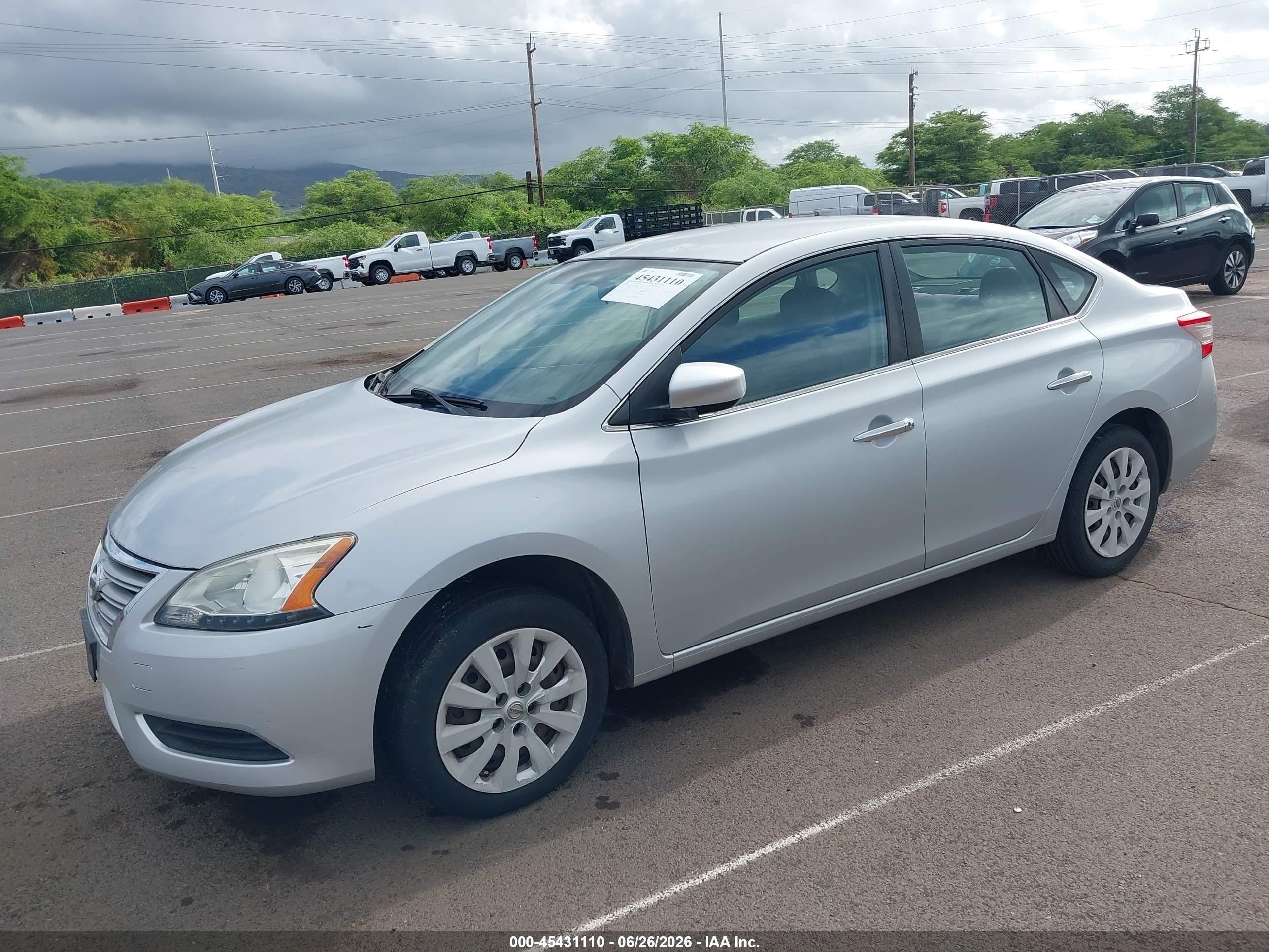2014 Nissan Sentra Fe+ S/fe+ Sv/s/sl/sr/sv Silver vin: 3N1AB7AP8EY213765