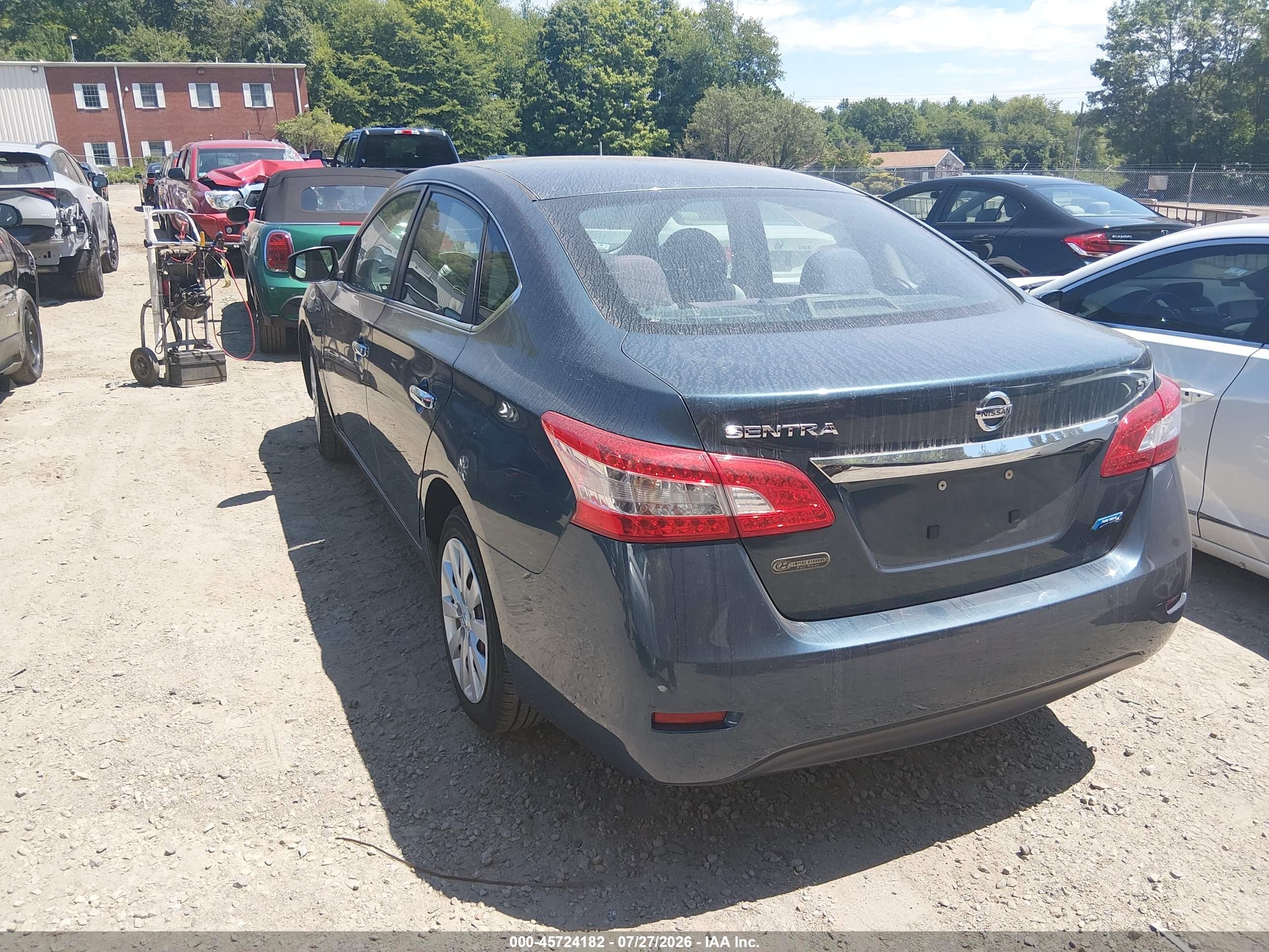 2014 Nissan Sentra Fe+ S/fe+ Sv/s/sl/sr/sv Blue vin: 3N1AB7AP8EY220800