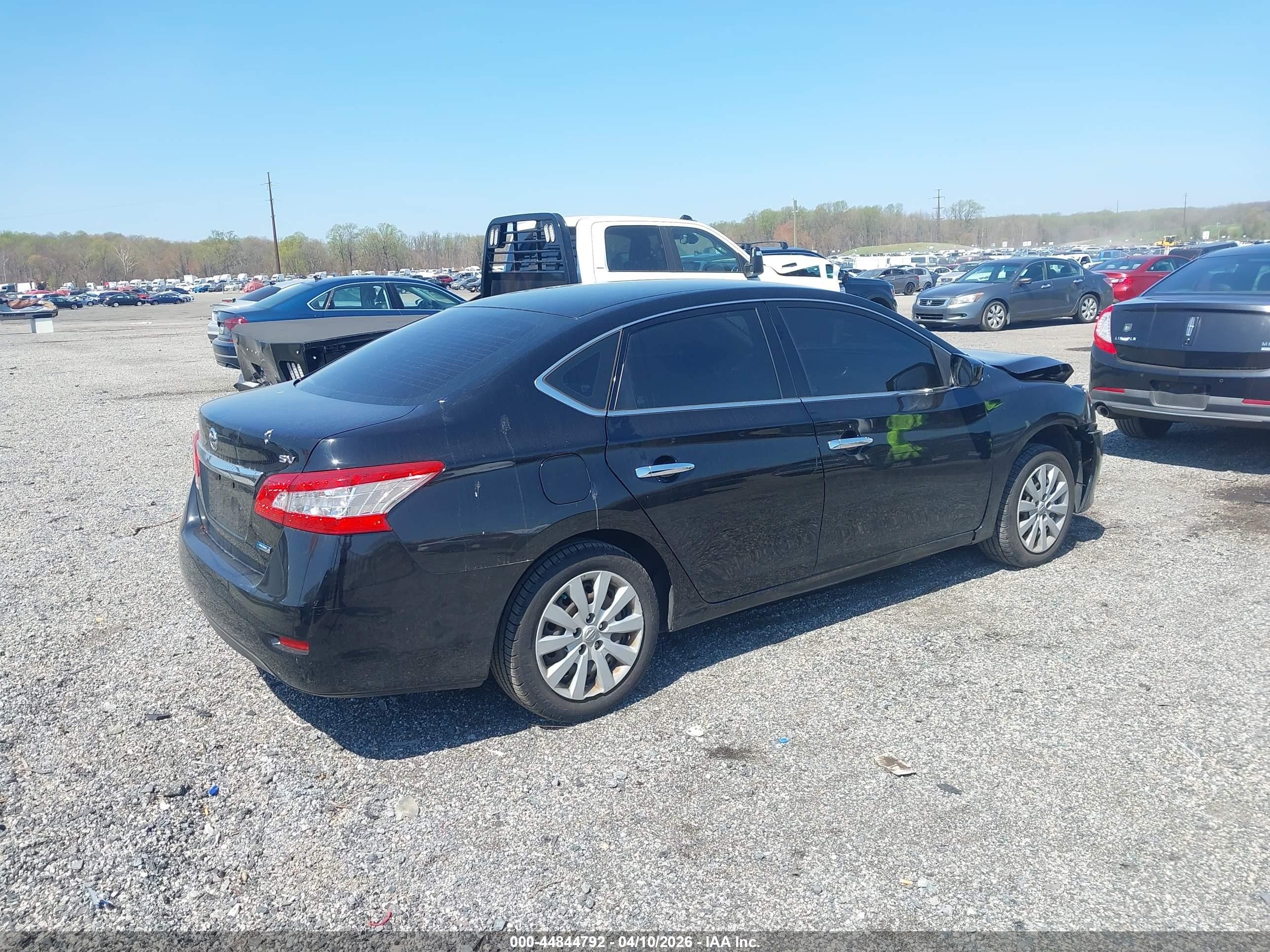 2014 Nissan Sentra Sv Black vin: 3N1AB7AP8EY224619