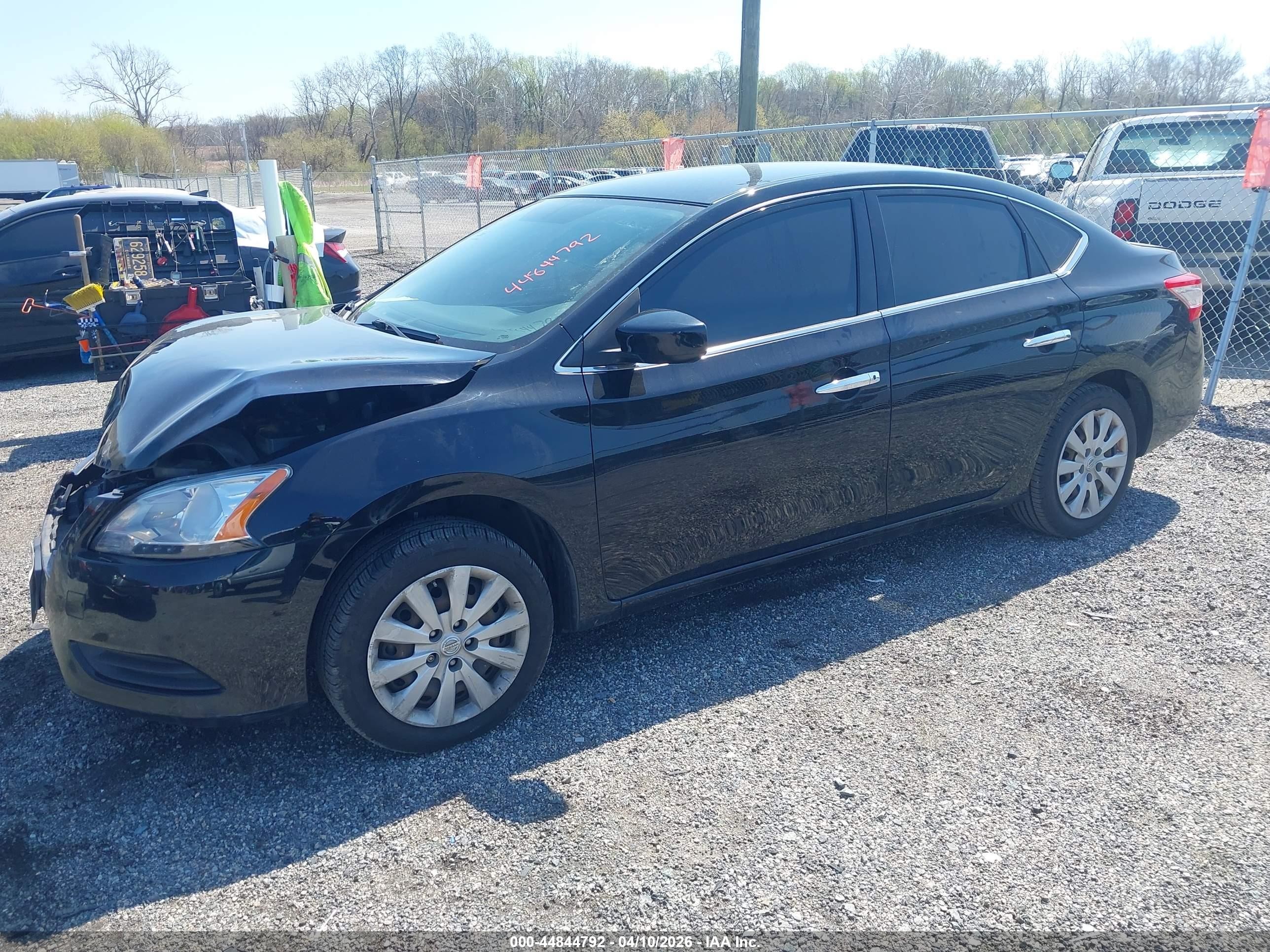 2014 Nissan Sentra Sv Black vin: 3N1AB7AP8EY224619