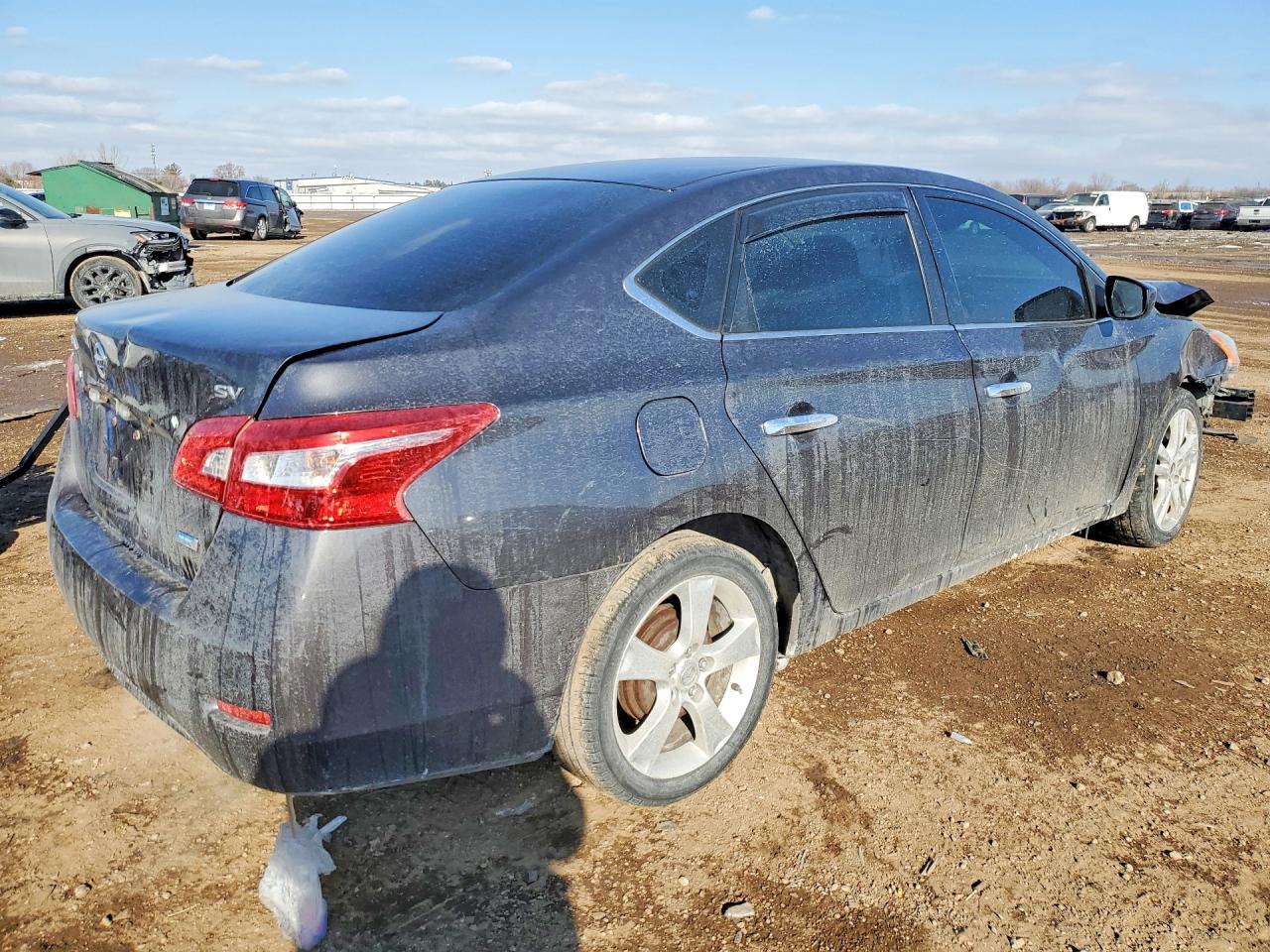 2014 Nissan Sentra S Серый vin: 3N1AB7AP8EY224653