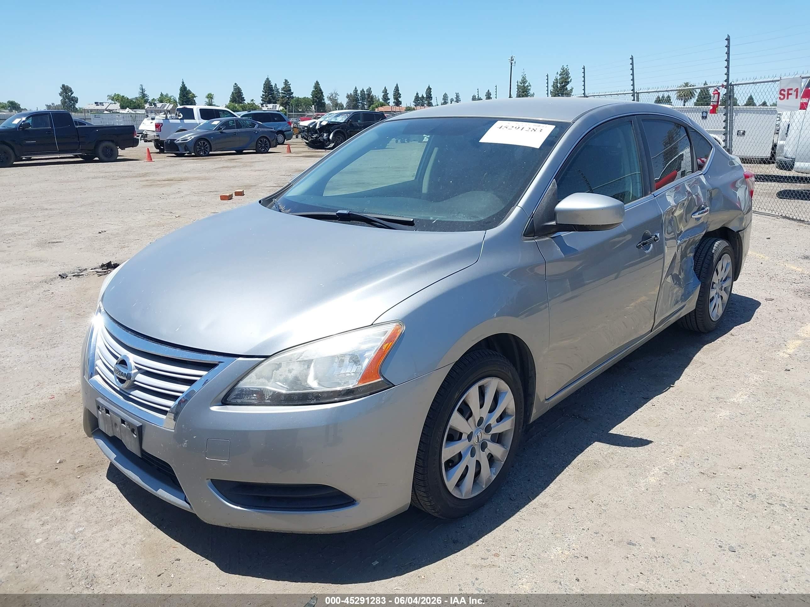 2014 Nissan Sentra Sv Gray vin: 3N1AB7AP8EY225351