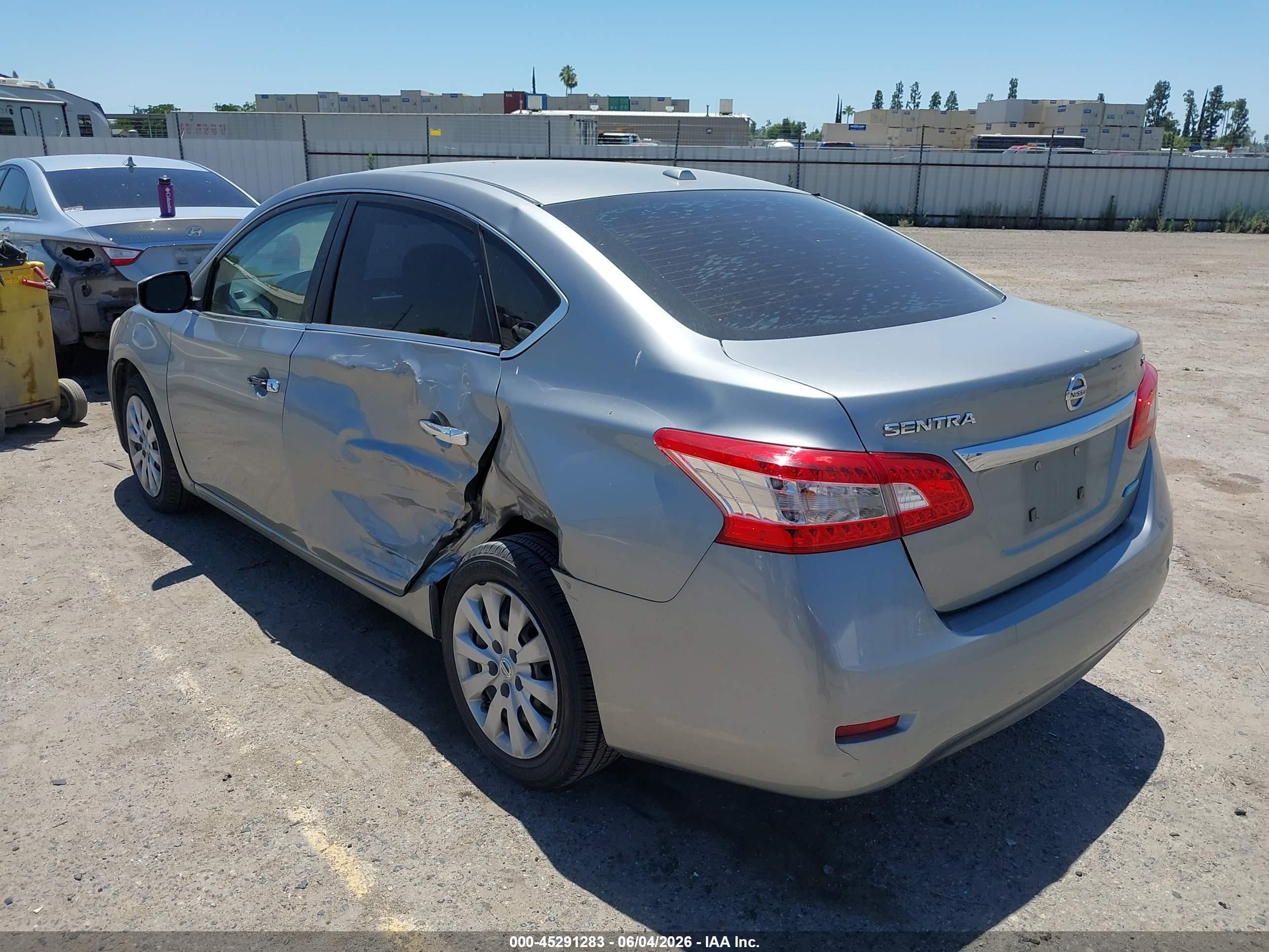 2014 Nissan Sentra Sv Gray vin: 3N1AB7AP8EY225351
