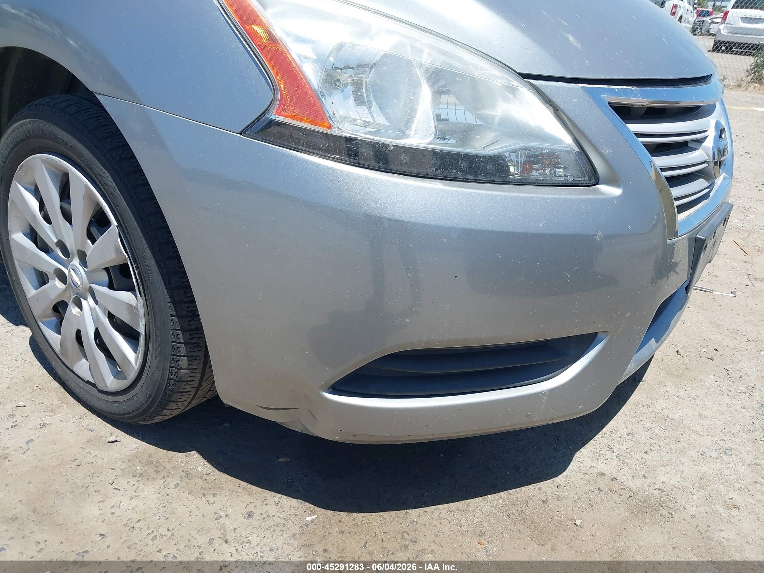 2014 Nissan Sentra Sv Gray vin: 3N1AB7AP8EY225351