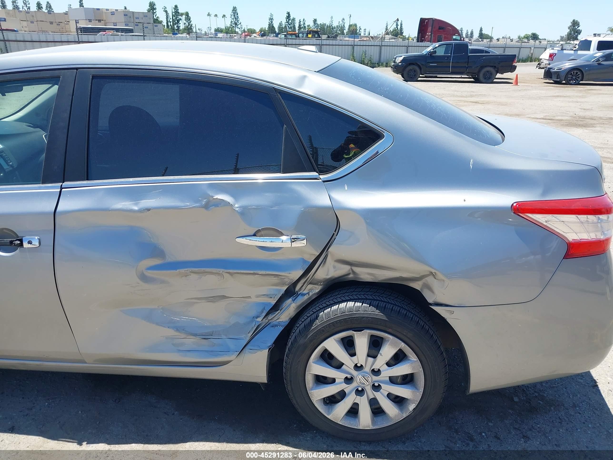 2014 Nissan Sentra Sv Gray vin: 3N1AB7AP8EY225351