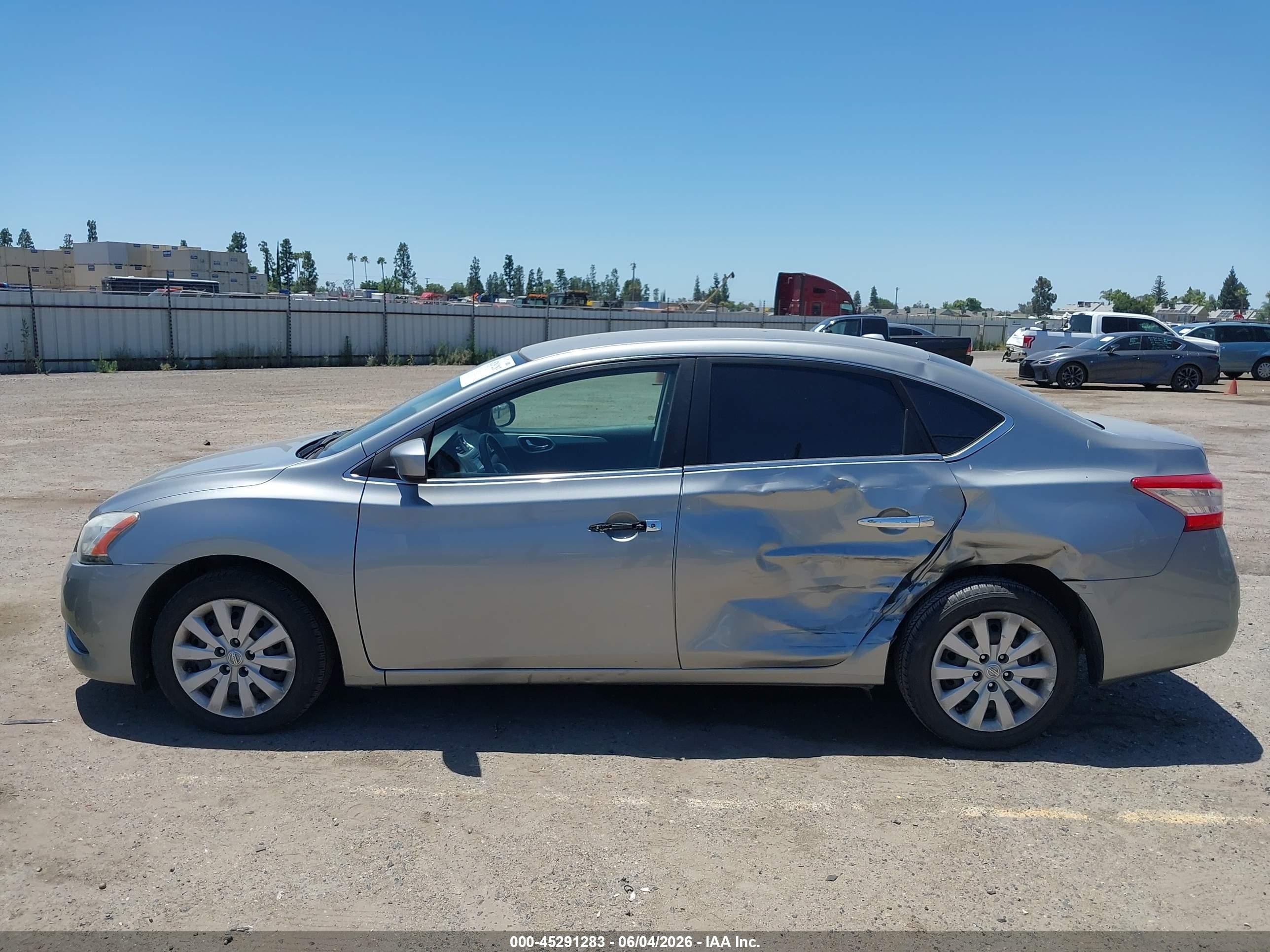 2014 Nissan Sentra Sv Gray vin: 3N1AB7AP8EY225351