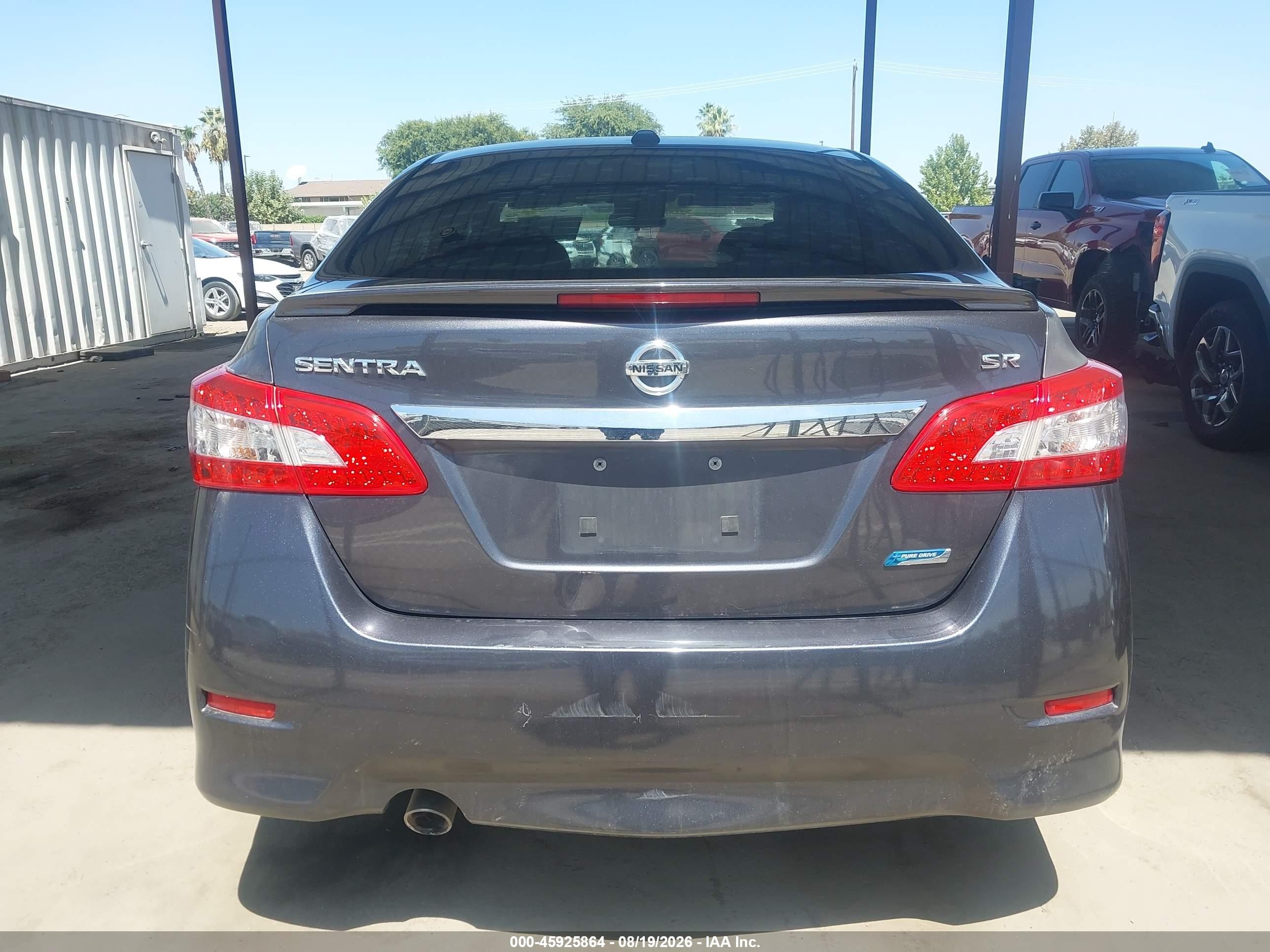 2014 Nissan Sentra Sr Gray vin: 3N1AB7AP8EY226483