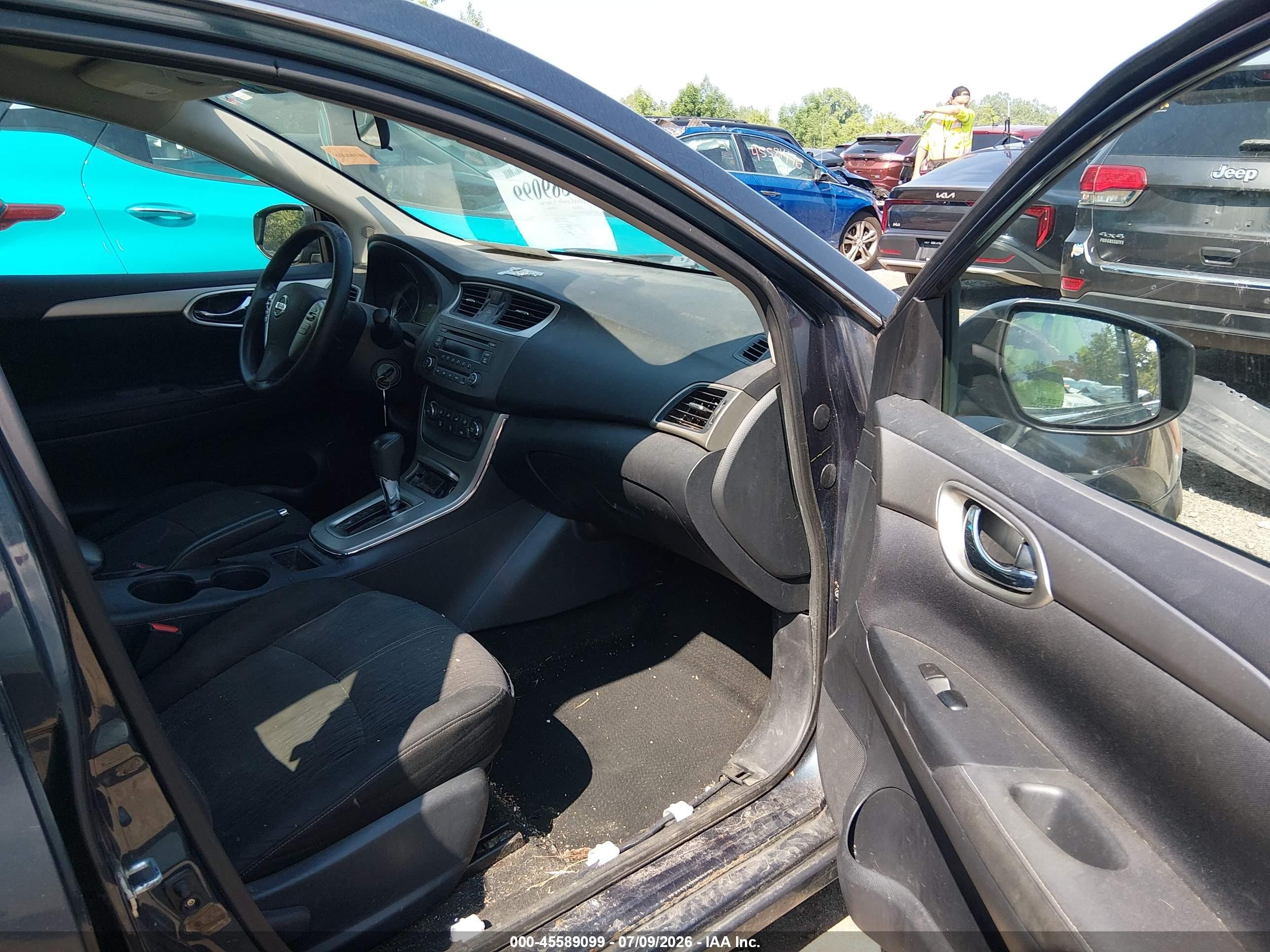 2014 Nissan Sentra Sv Blue vin: 3N1AB7AP8EY232350