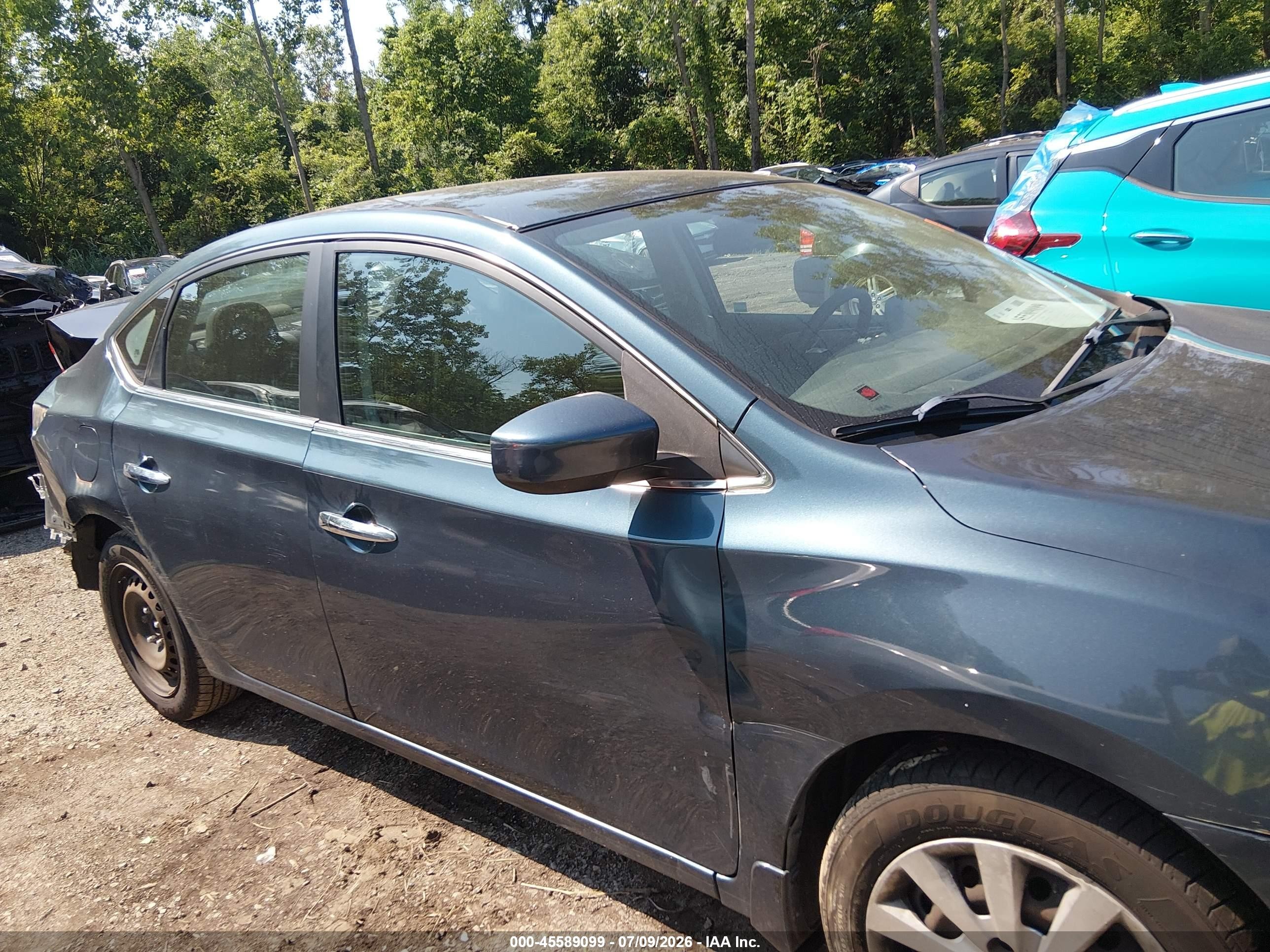 2014 Nissan Sentra Sv Blue vin: 3N1AB7AP8EY232350