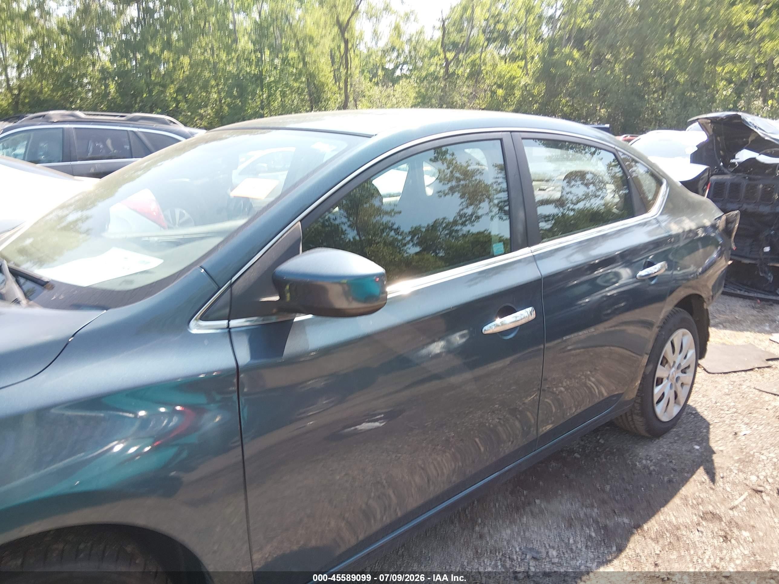 2014 Nissan Sentra Sv Blue vin: 3N1AB7AP8EY232350