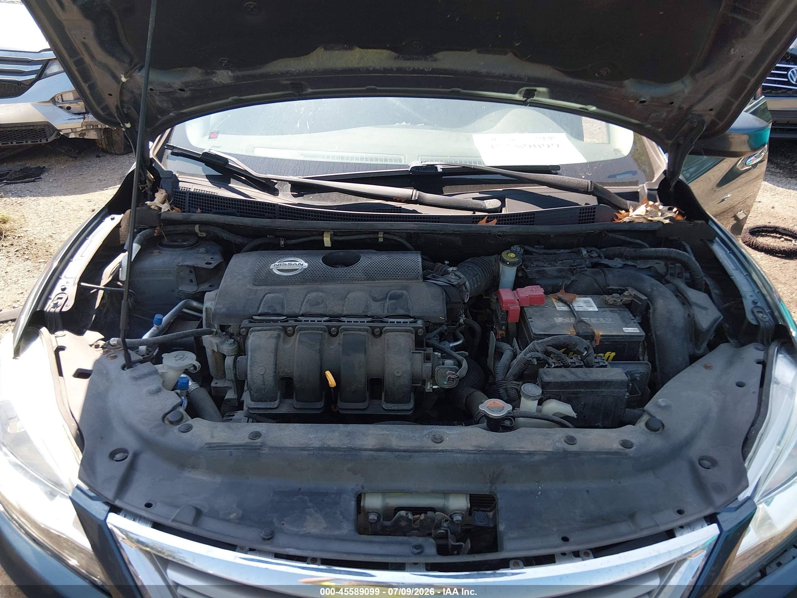 2014 Nissan Sentra Sv Blue vin: 3N1AB7AP8EY232350