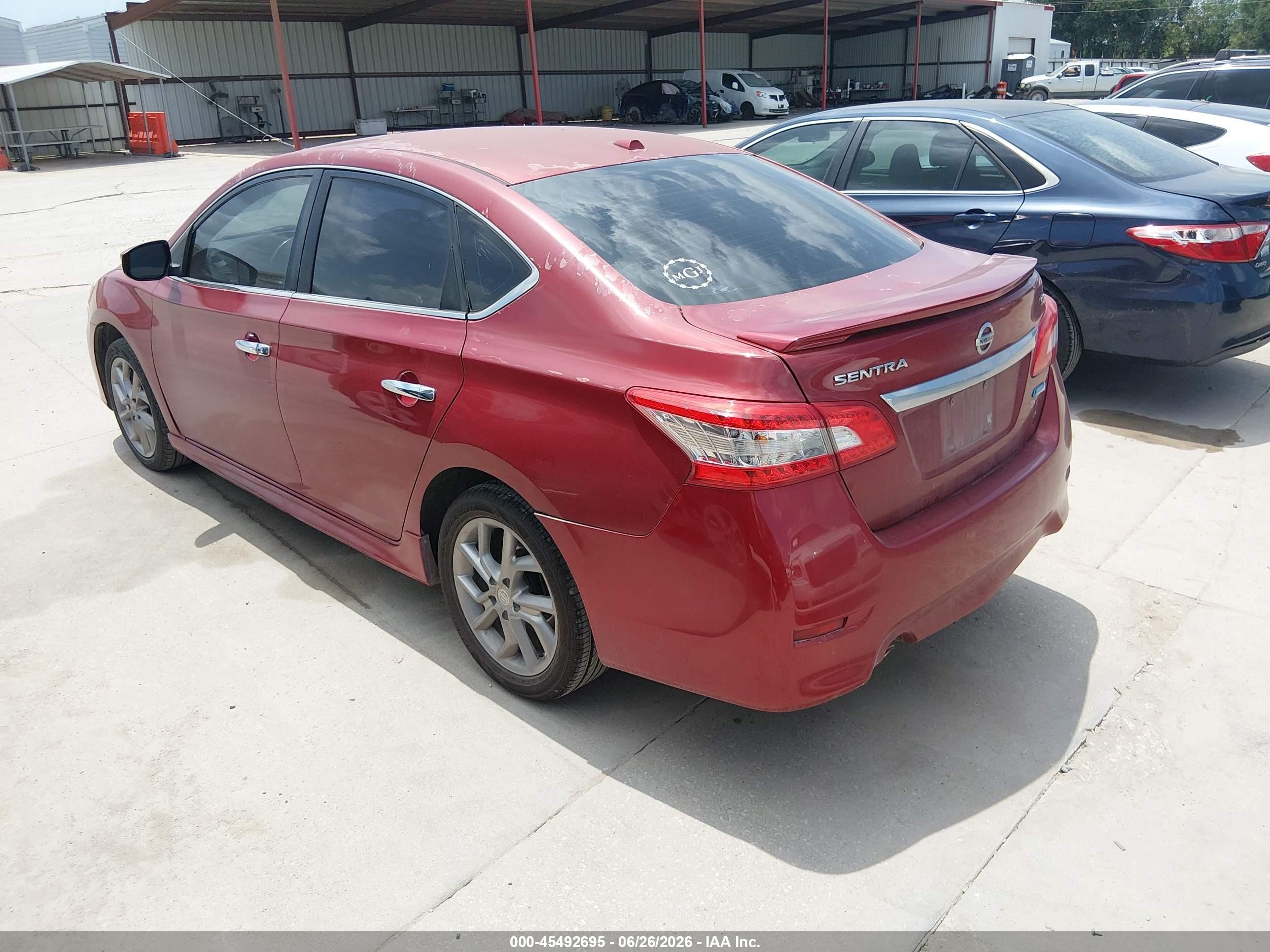 2014 Nissan Sentra Sr Темно-бордовый vin: 3N1AB7AP8EY237287