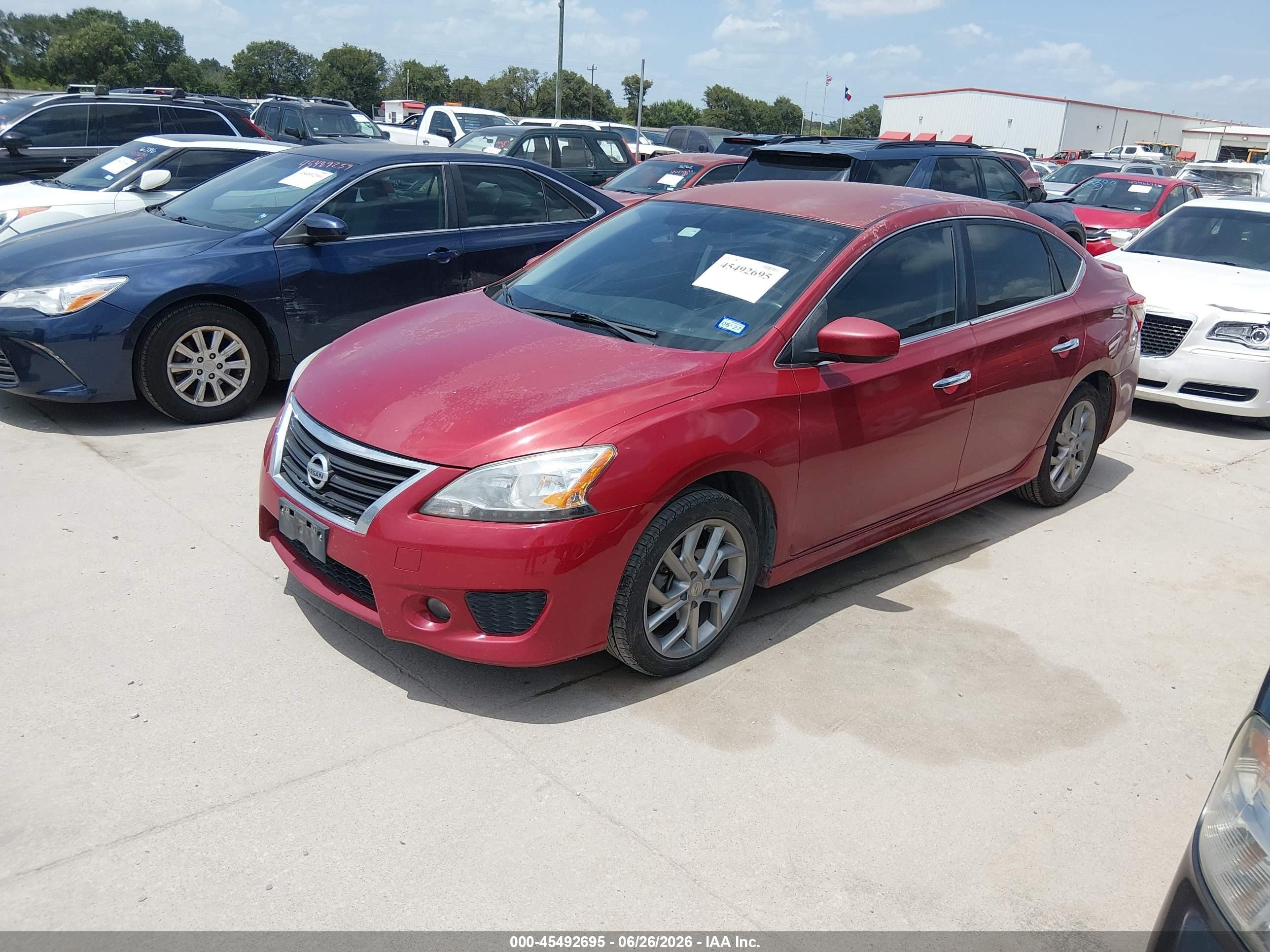 2014 Nissan Sentra Sr Темно-бордовый vin: 3N1AB7AP8EY237287