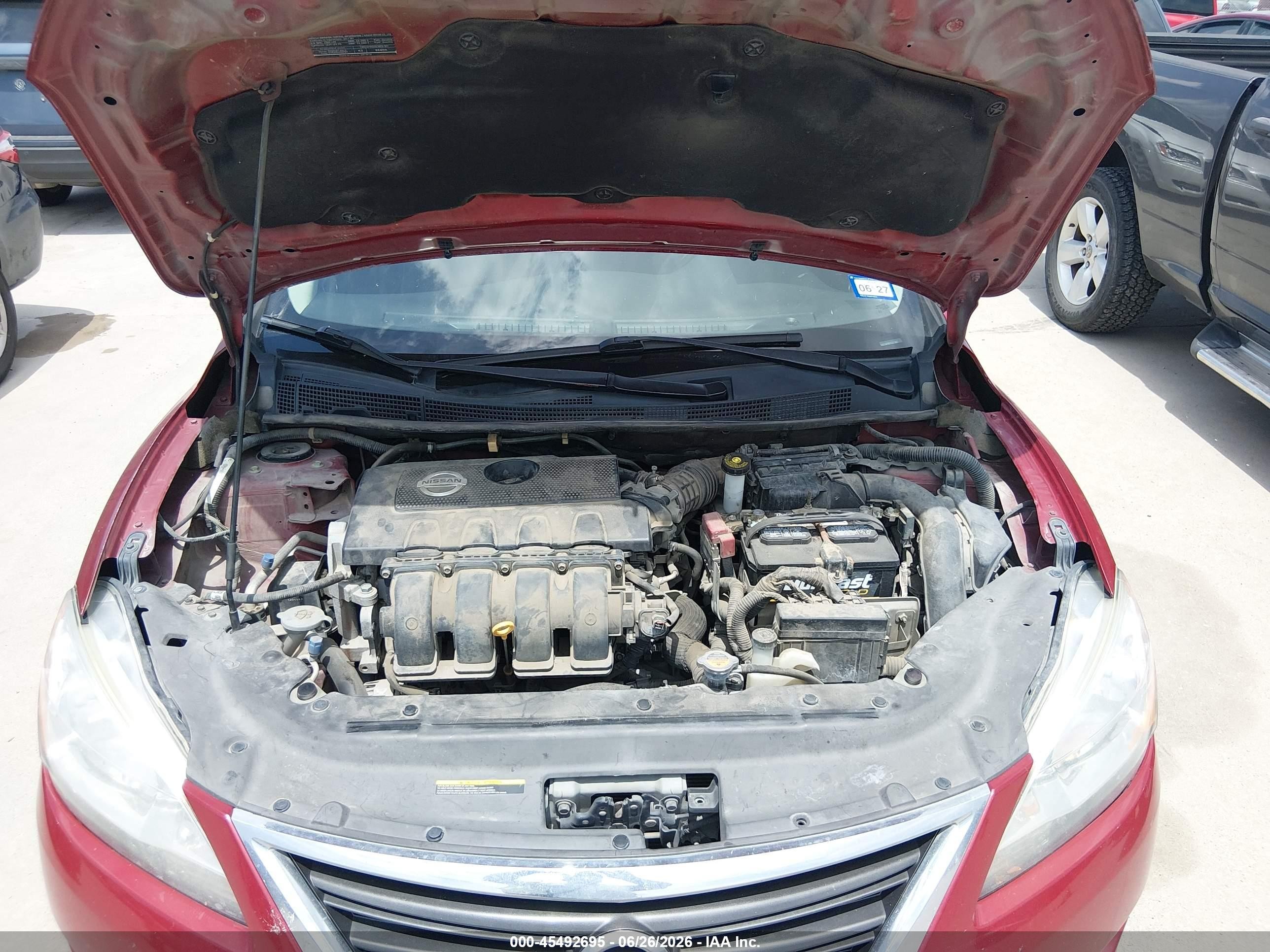 2014 Nissan Sentra Sr Темно-бордовый vin: 3N1AB7AP8EY237287