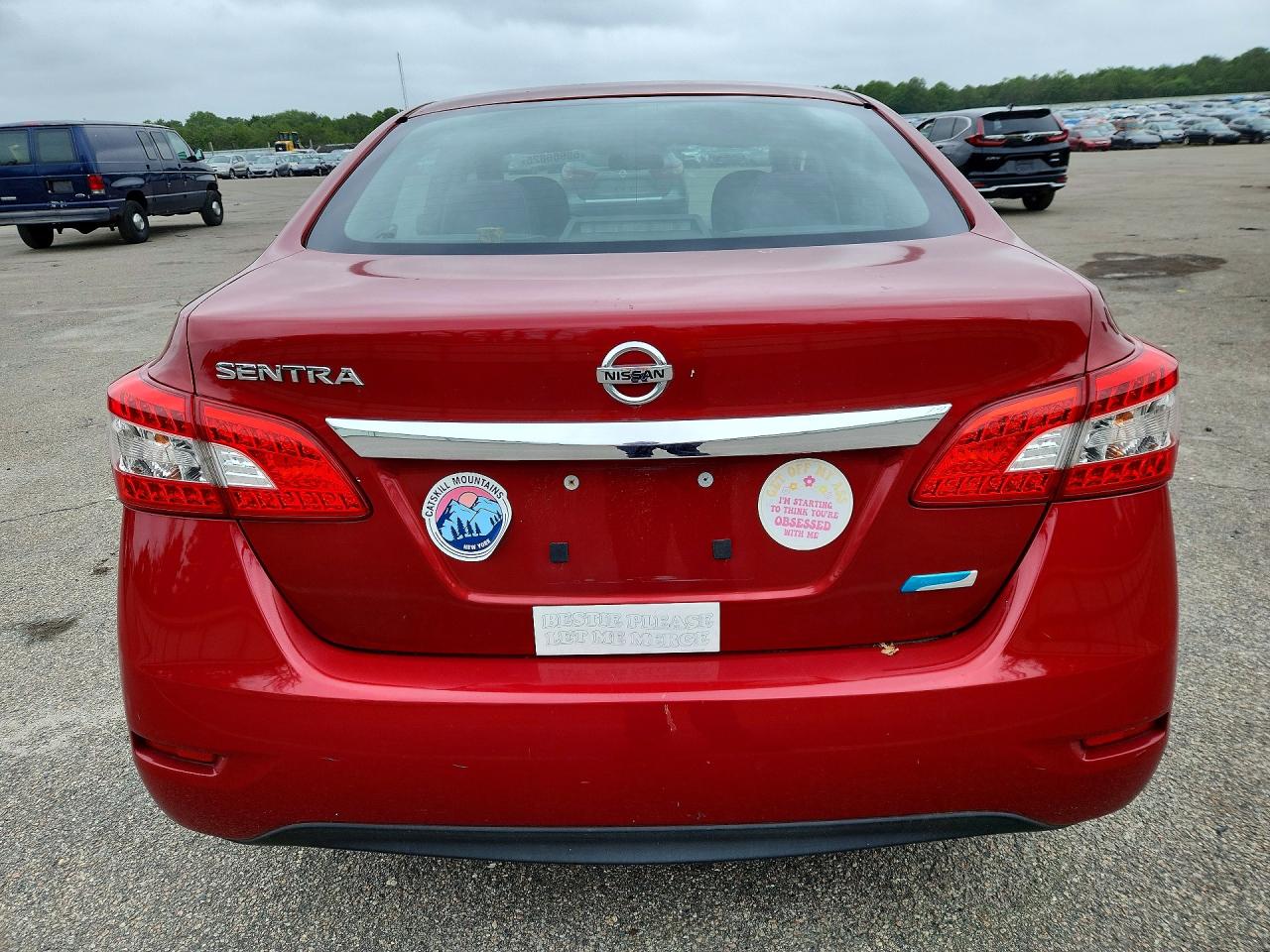 2014 Nissan Sentra S Red vin: 3N1AB7AP8EY241534