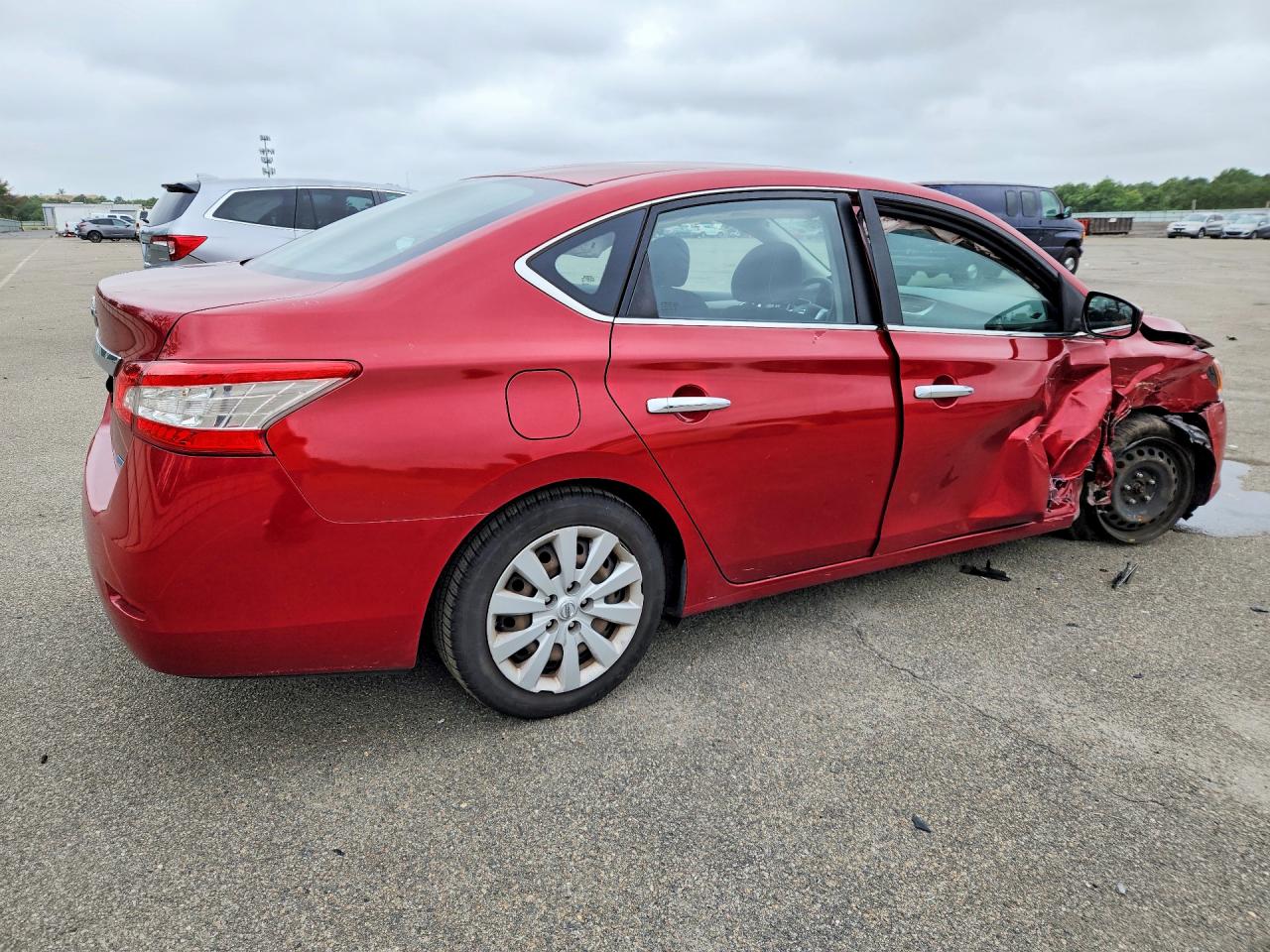 2014 Nissan Sentra S Red vin: 3N1AB7AP8EY241534