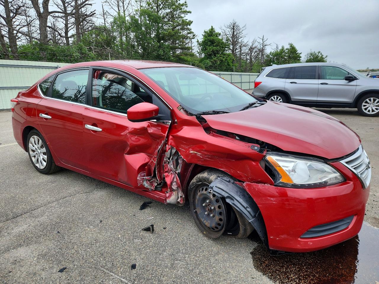 2014 Nissan Sentra S Red vin: 3N1AB7AP8EY241534